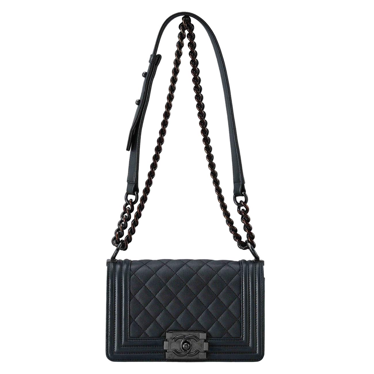 CHANEL(USED)샤넬 보이샤넬 캐비어 스몰 세라믹