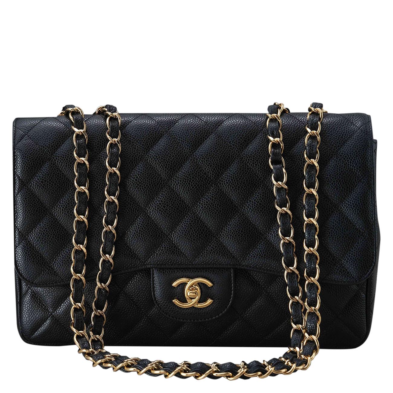 CHANEL(USED)샤넬 캐비어 클래식 점보 원플랩백