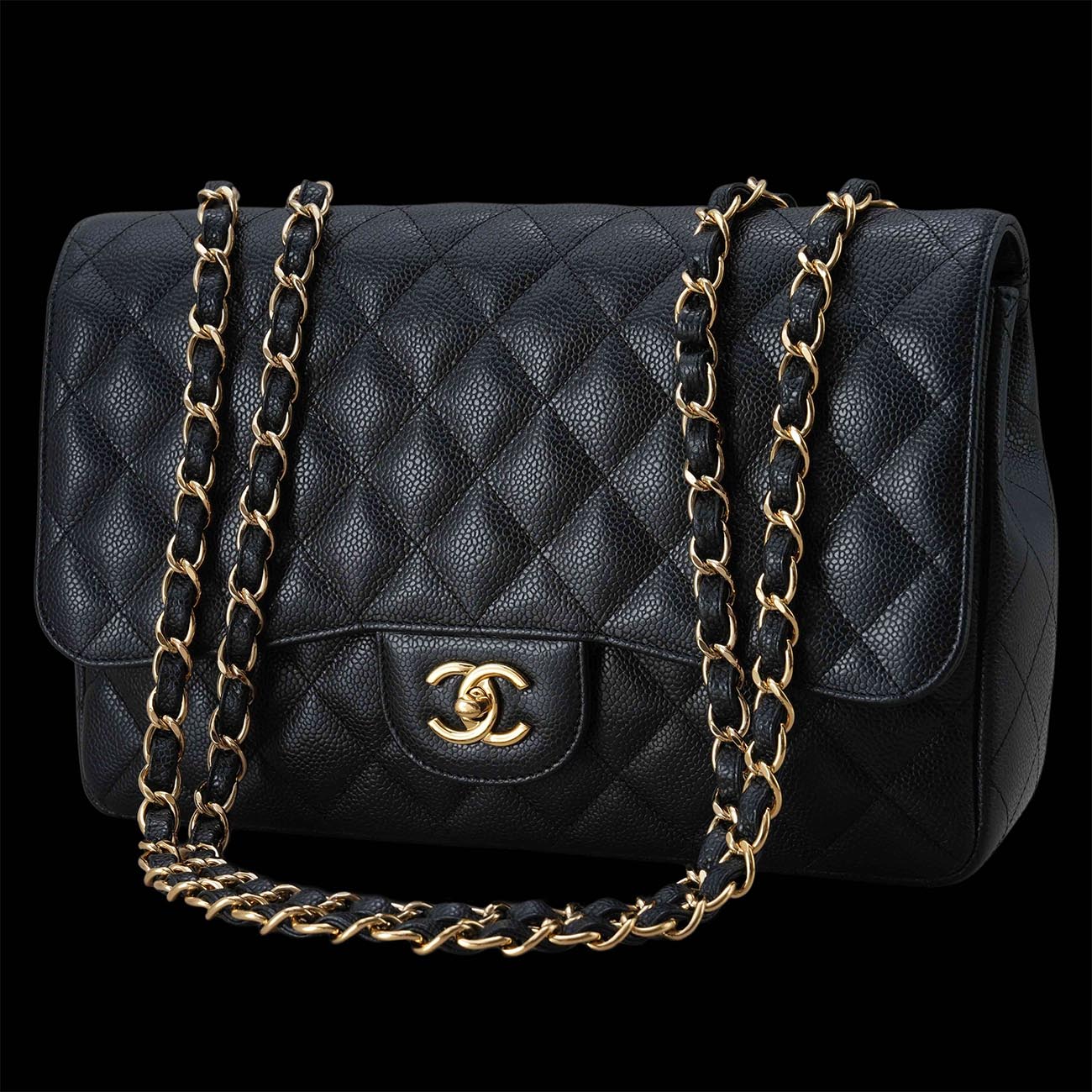 CHANEL(USED)샤넬 캐비어 클래식 점보 원플랩백