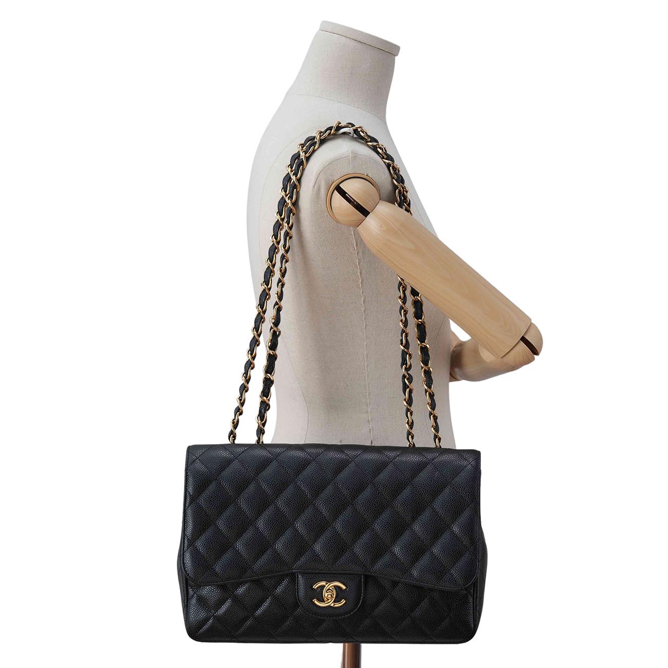CHANEL(USED)샤넬 캐비어 클래식 점보 원플랩백