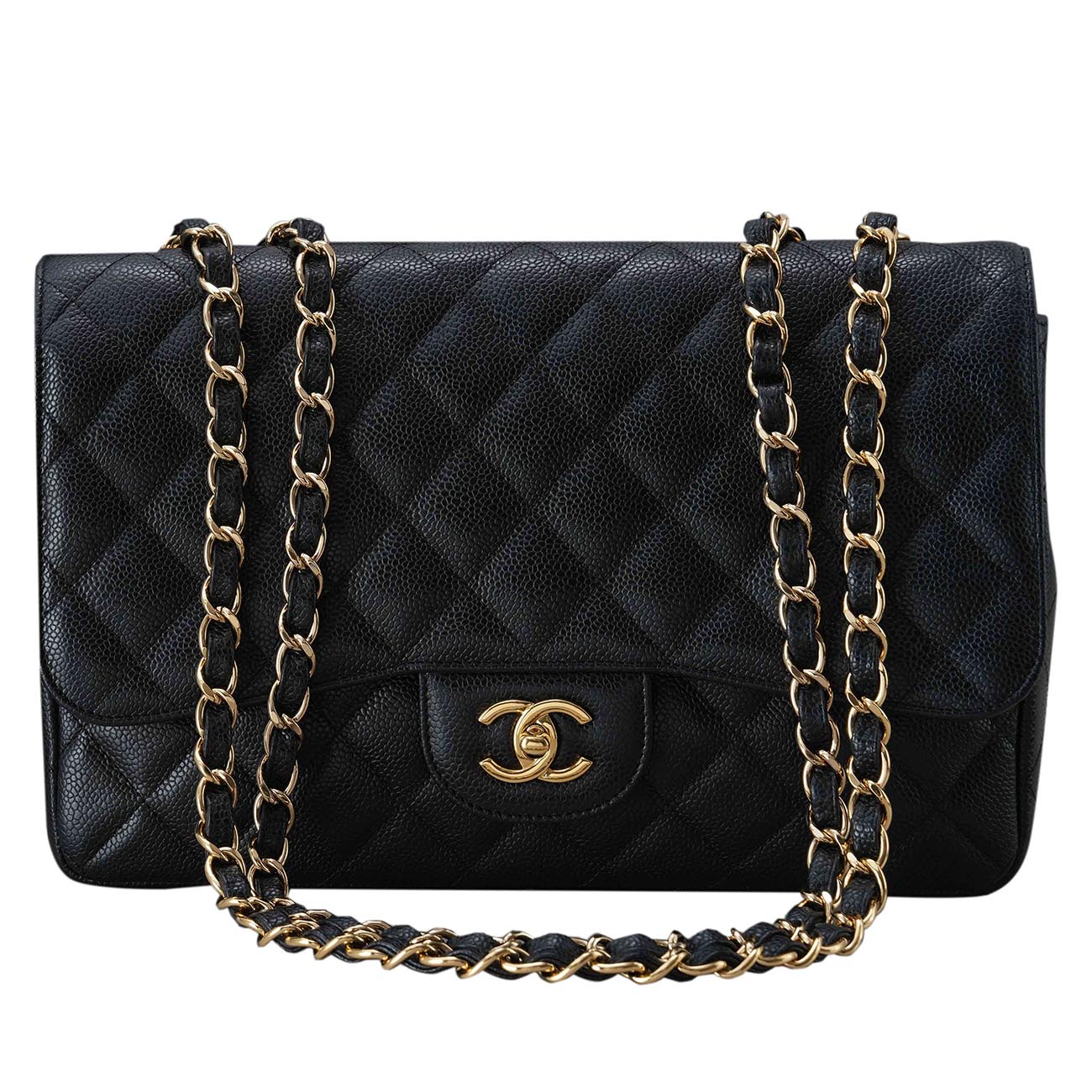 CHANEL(USED)샤넬 캐비어 클래식 점보 원플랩백