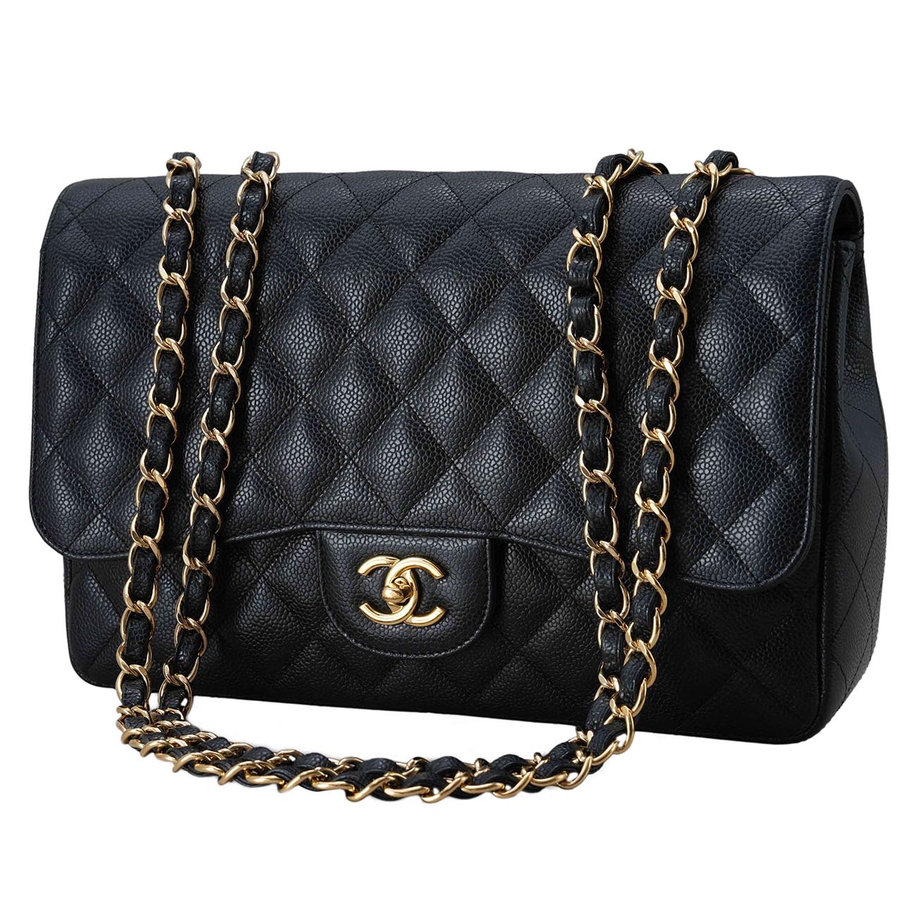 CHANEL(USED)샤넬 캐비어 클래식 점보 원플랩백