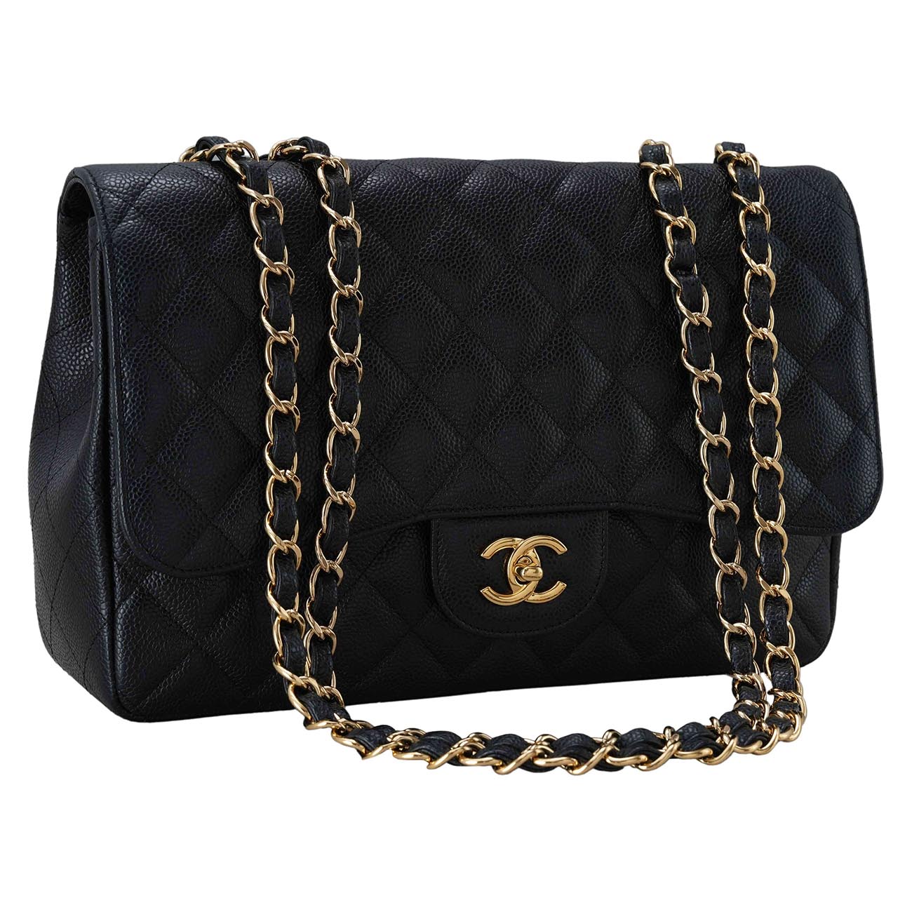 CHANEL(USED)샤넬 캐비어 클래식 점보 원플랩백