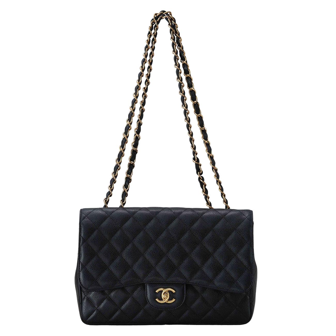 CHANEL(USED)샤넬 캐비어 클래식 점보 원플랩백