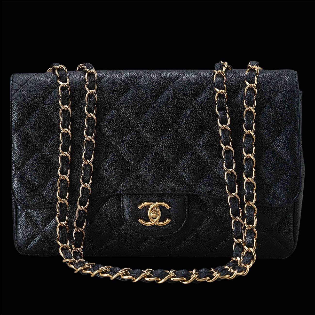 CHANEL(USED)샤넬 캐비어 클래식 점보 원플랩백