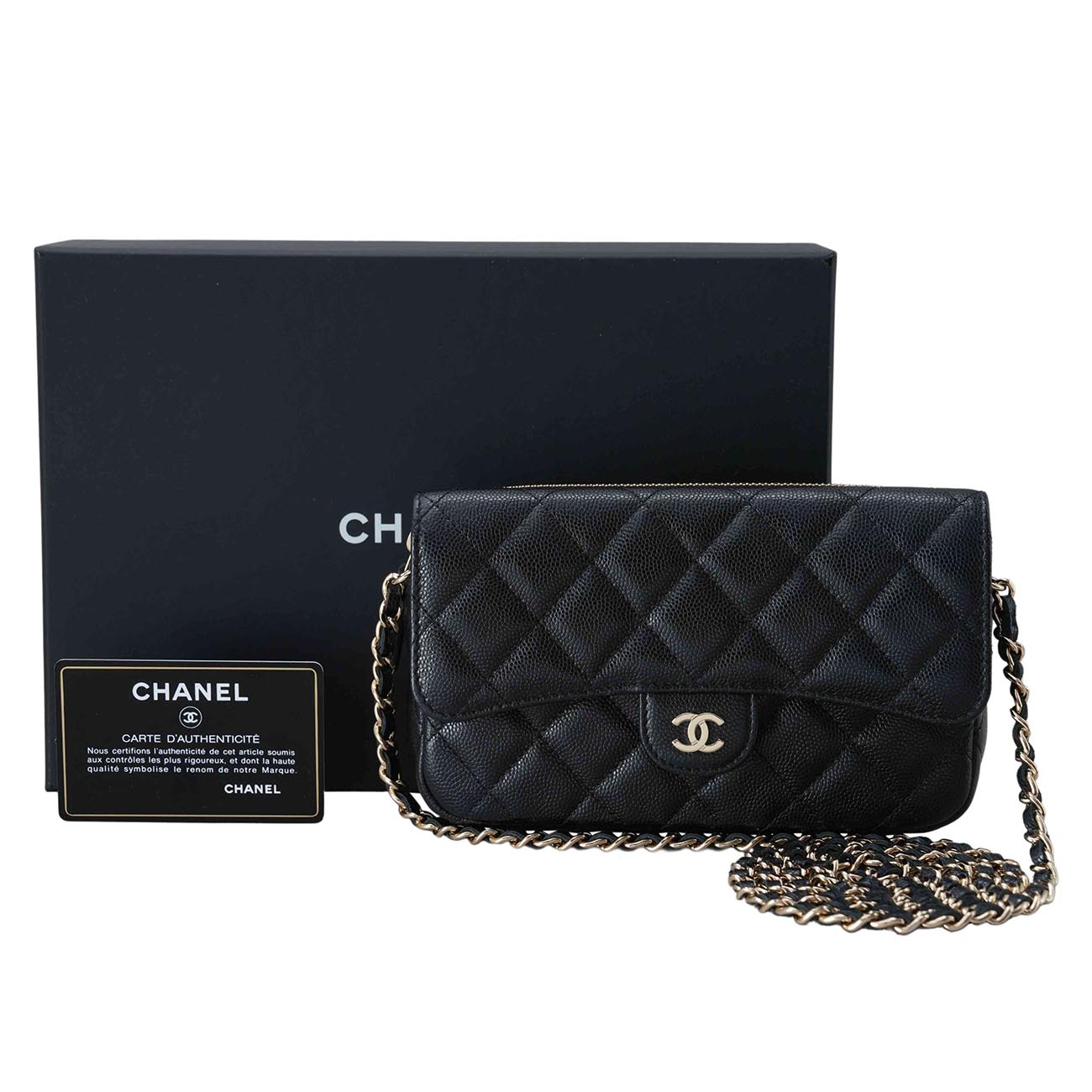 CHANEL(USED)샤넬 AP2096 클래식 더블 폰홀더 플랩 체인 WOC