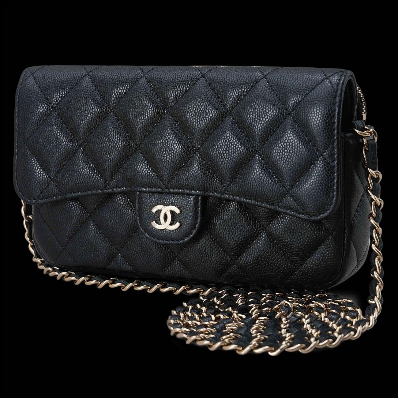 CHANEL(USED)샤넬 AP2096 클래식 더블 폰홀더 플랩 체인 WOC