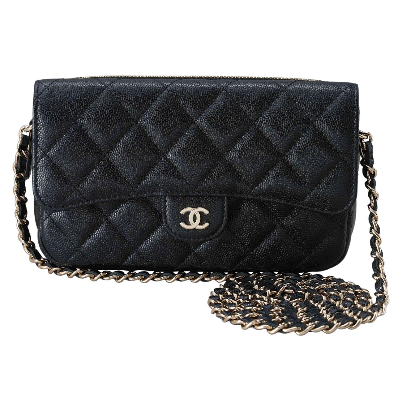 CHANEL(USED)샤넬 AP2096 클래식 더블 폰홀더 플랩 체인 WOC