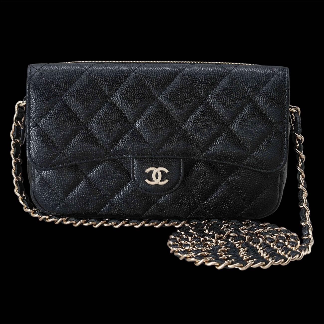 CHANEL(USED)샤넬 AP2096 클래식 더블 폰홀더 플랩 체인 WOC