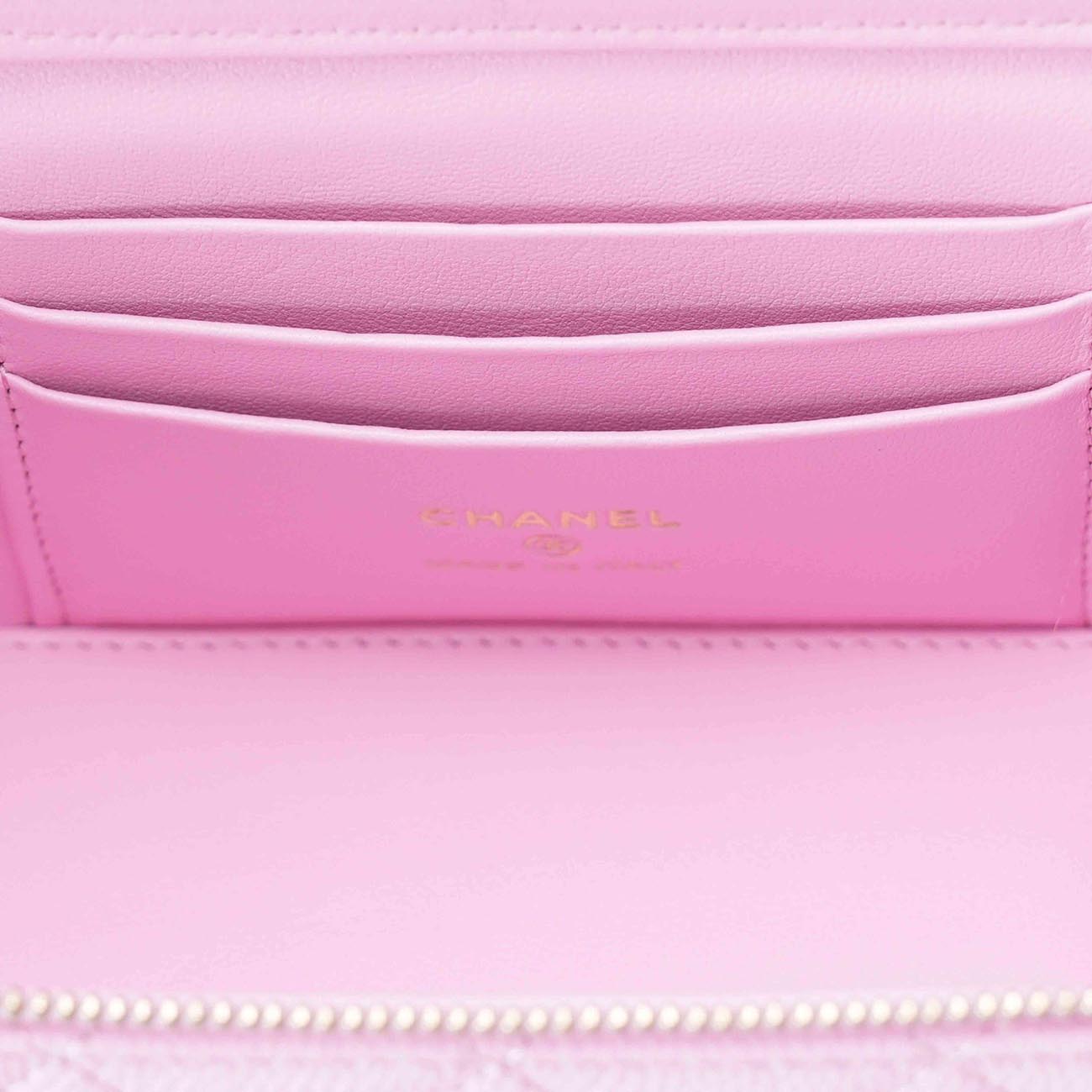 CHANEL(USED)샤넬 캐비어 하트볼 직사각 베니티