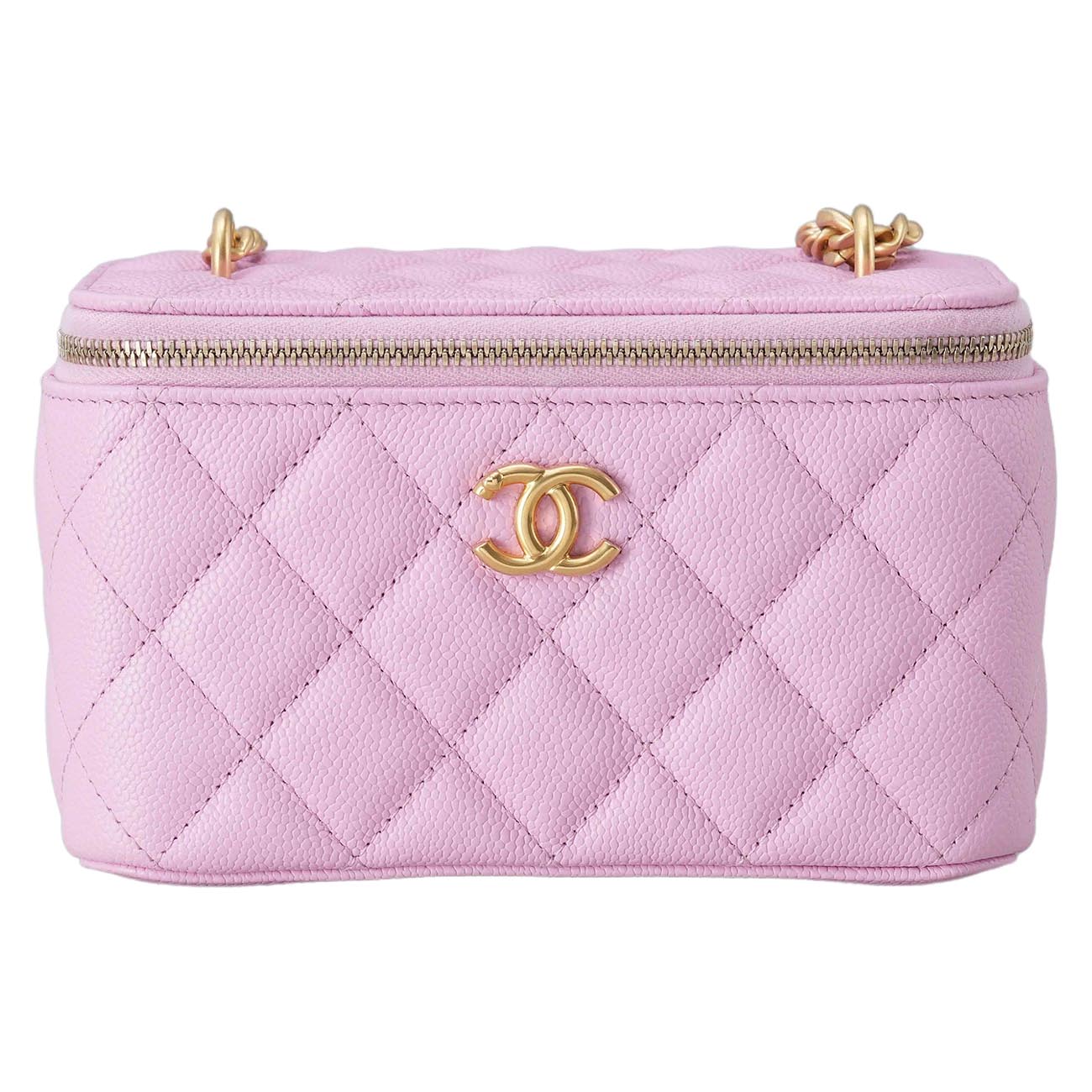 CHANEL(USED)샤넬 캐비어 하트볼 직사각 베니티