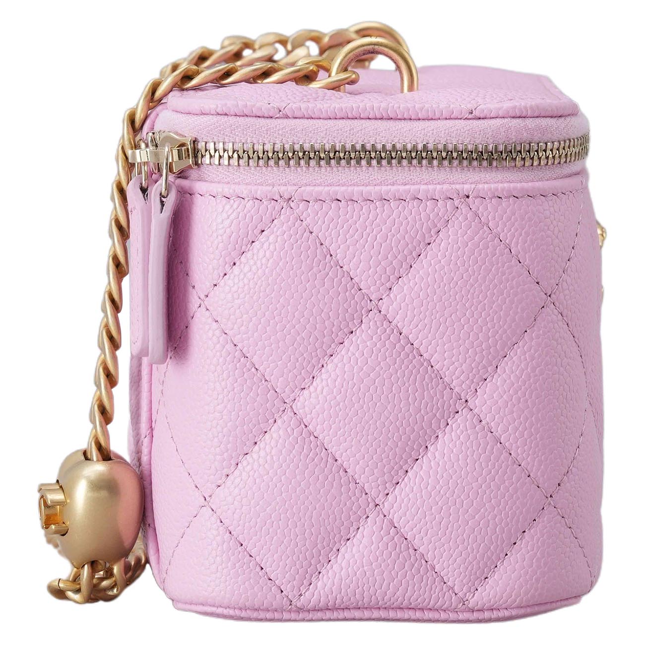 CHANEL(USED)샤넬 캐비어 하트볼 직사각 베니티