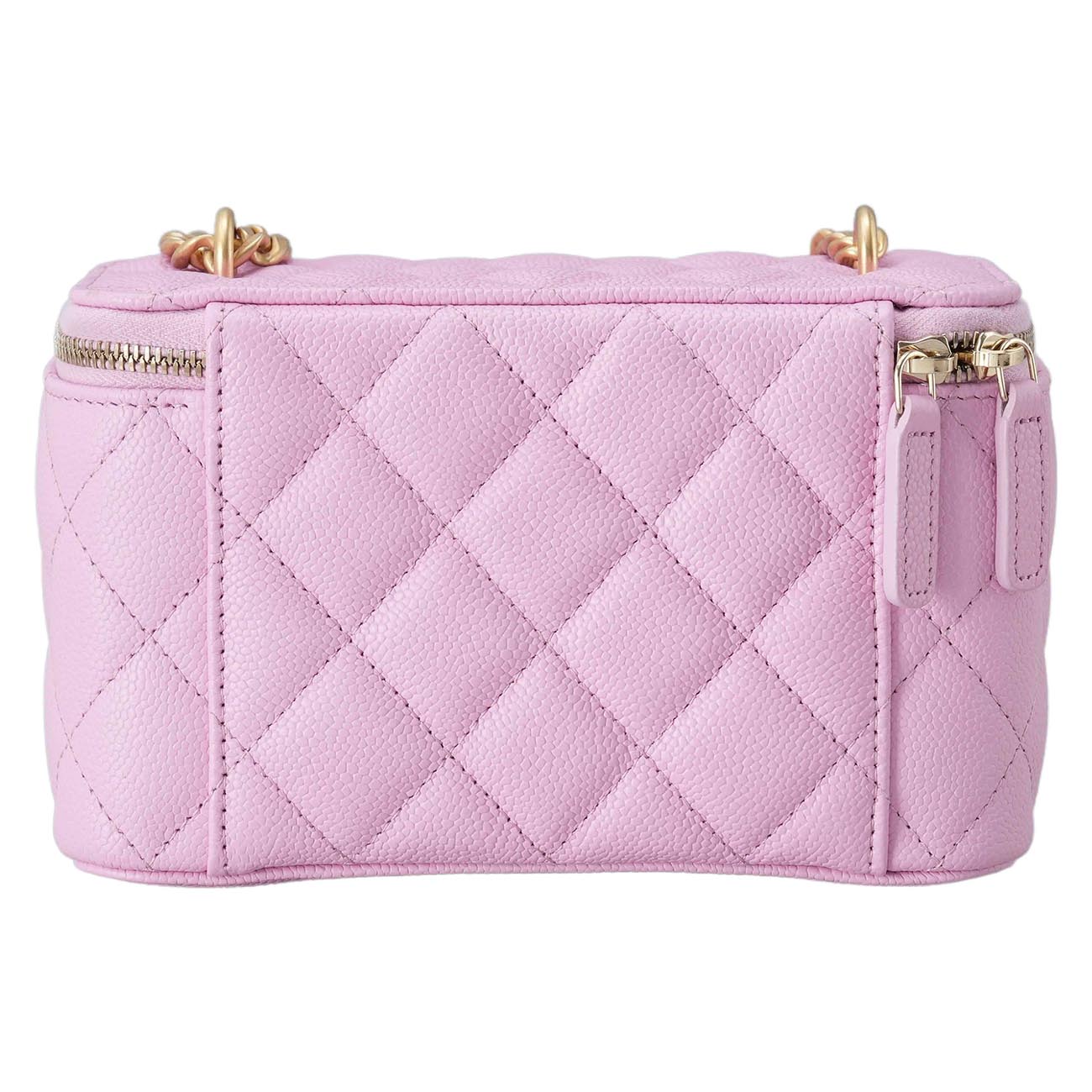 CHANEL(USED)샤넬 캐비어 하트볼 직사각 베니티