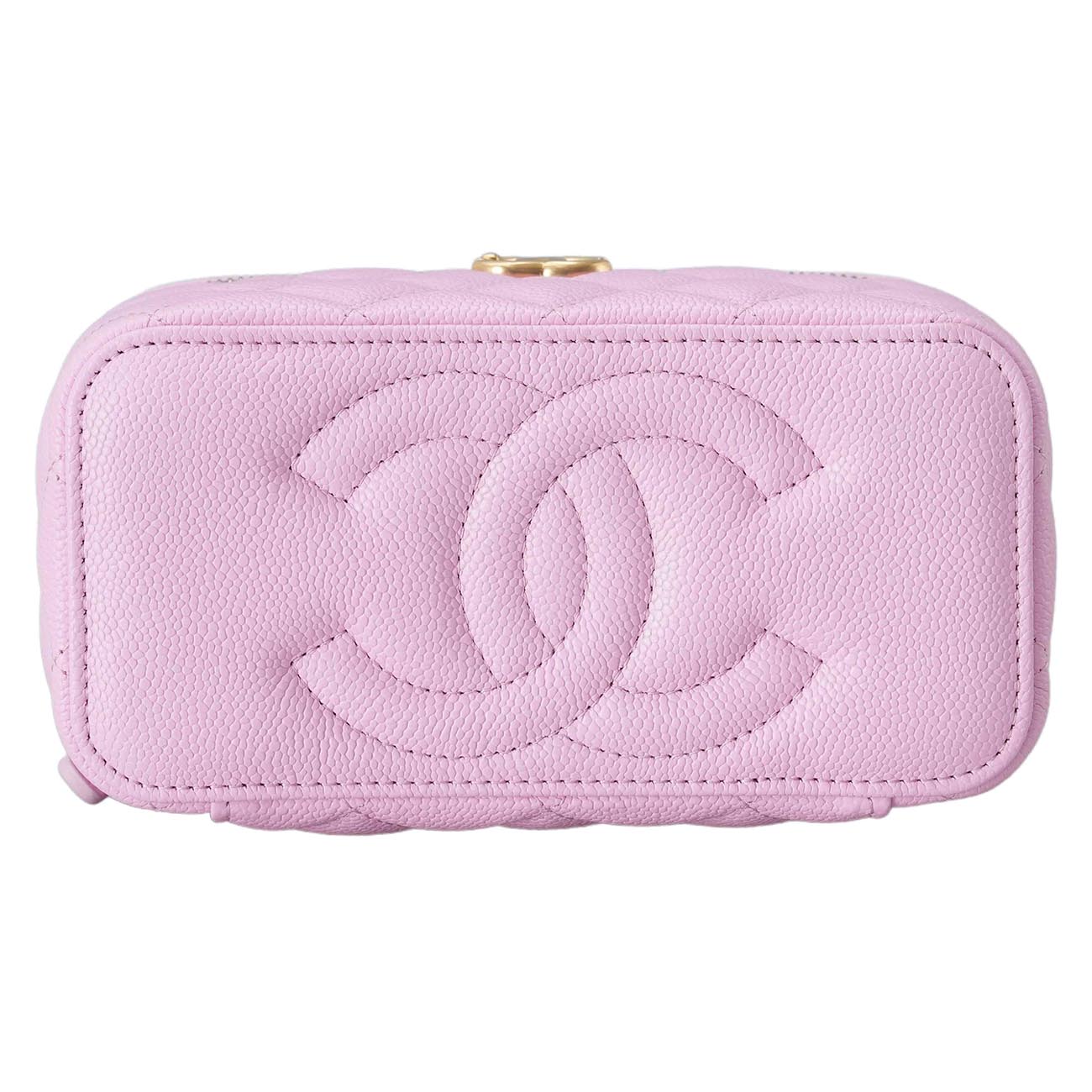 CHANEL(USED)샤넬 캐비어 하트볼 직사각 베니티
