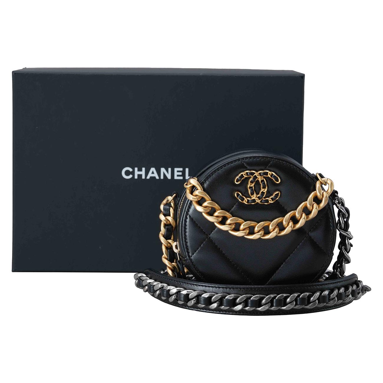 CHANEL(USED)샤넬 AP0945 램스킨 동그리 체인백