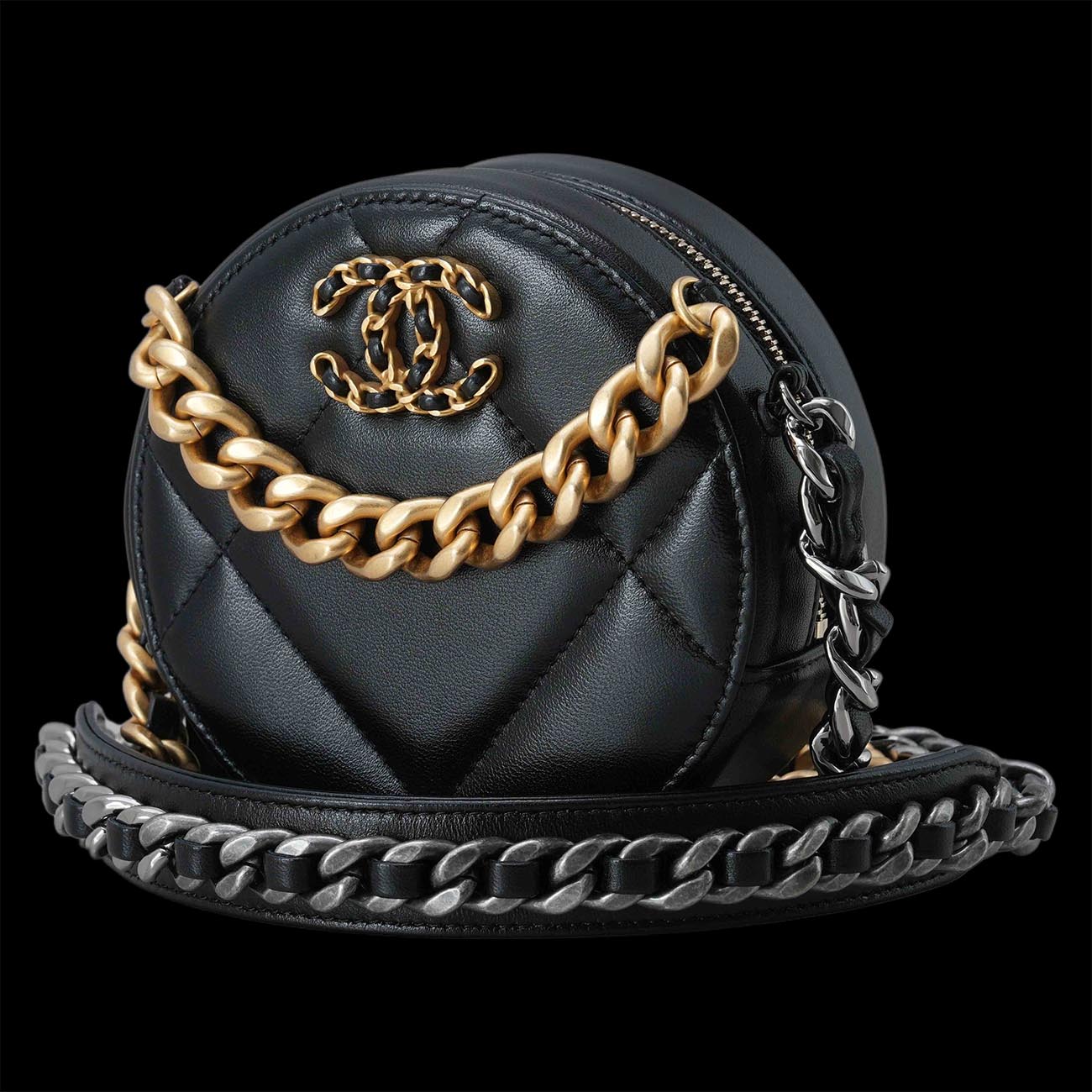 CHANEL(USED)샤넬 AP0945 램스킨 동그리 체인백