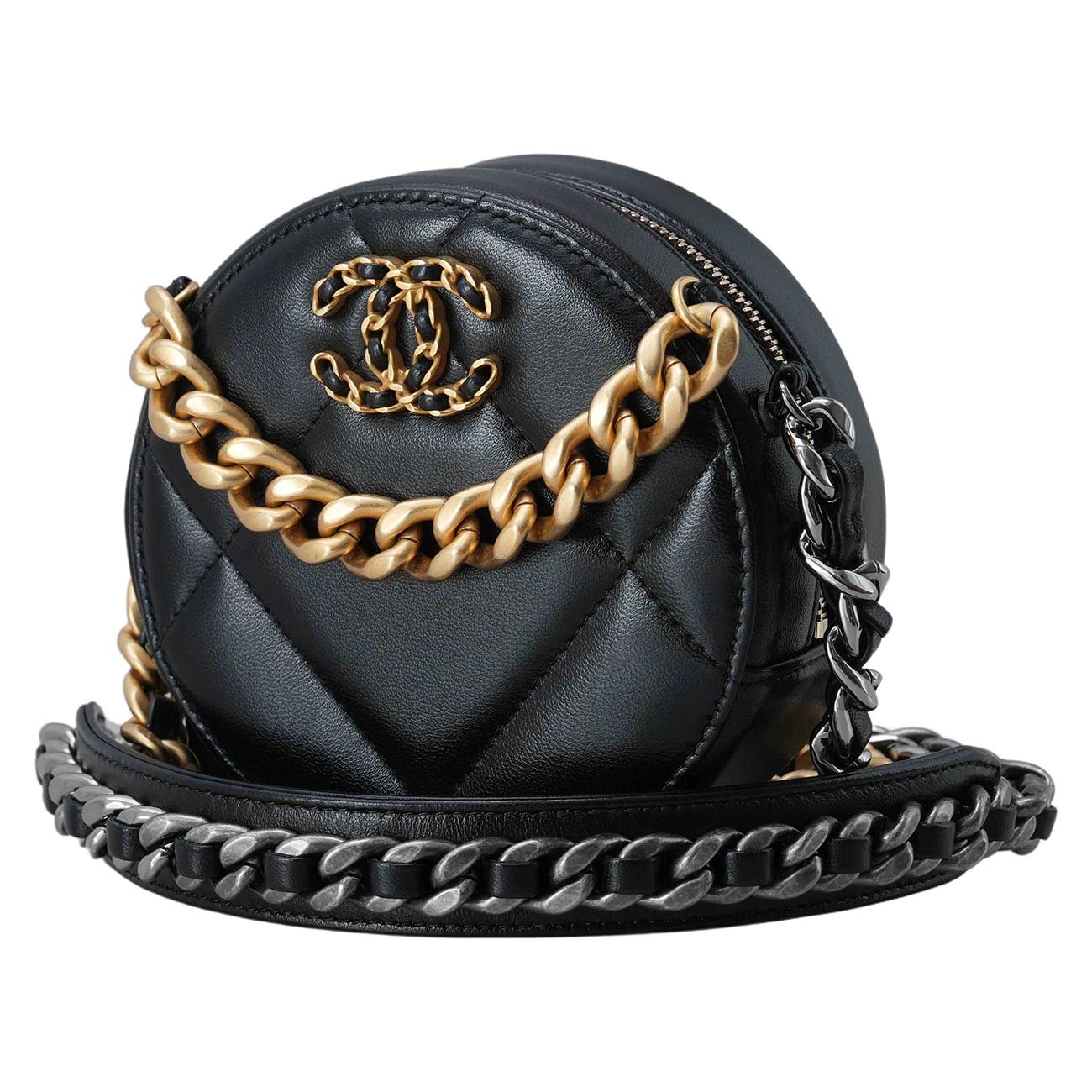 CHANEL(USED)샤넬 AP0945 램스킨 동그리 체인백