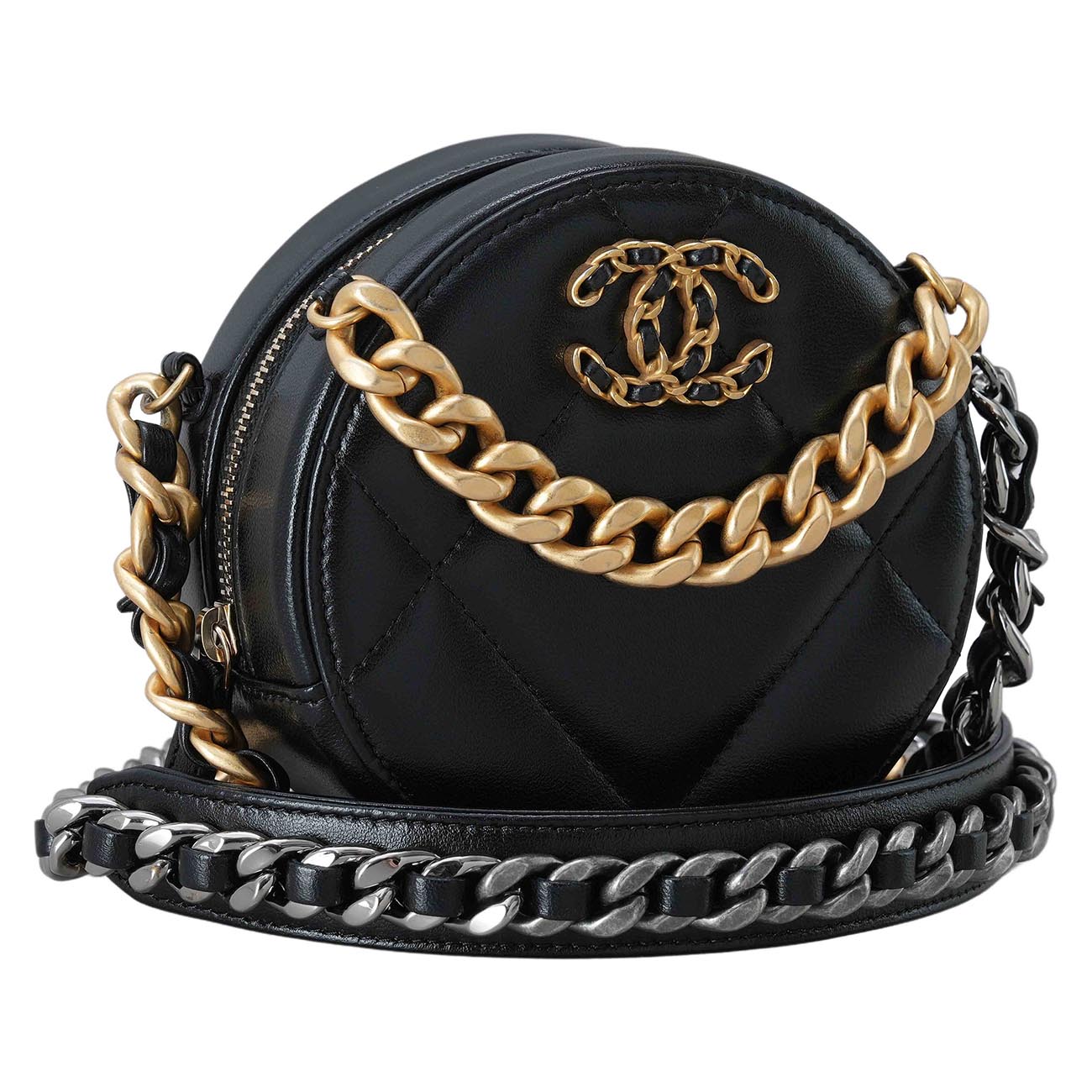 CHANEL(USED)샤넬 AP0945 램스킨 동그리 체인백