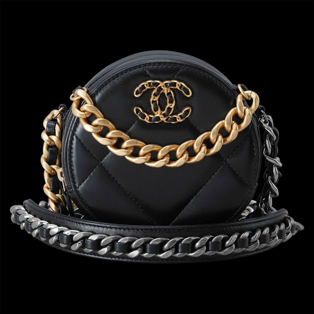 CHANEL(USED)샤넬 AP0945 램스킨 동그리 체인백