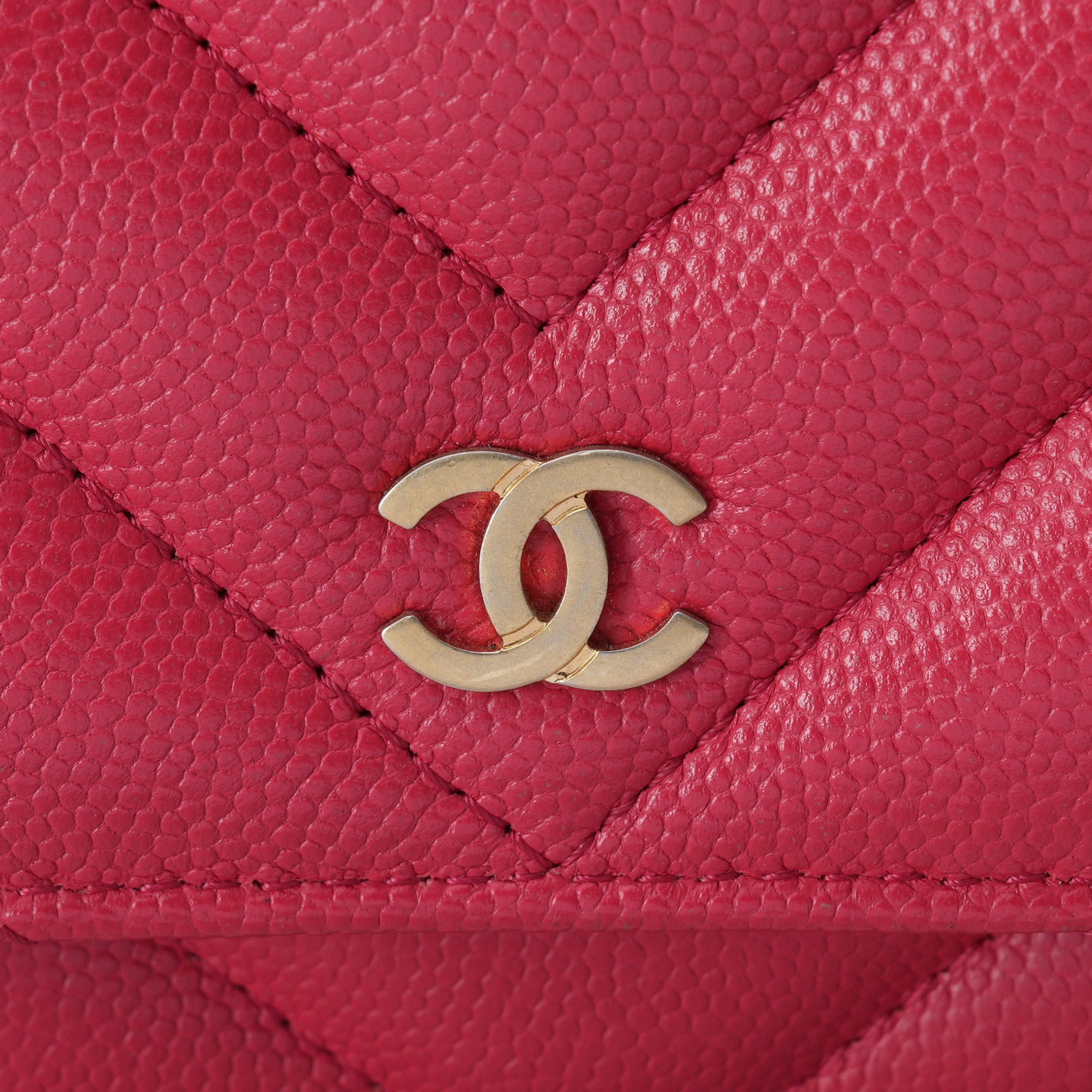 CHANEL(USED)샤넬 시즌 캐비어 쉐브론 클래식 WOC