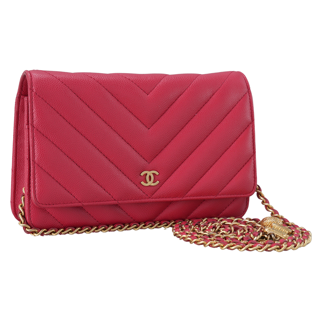 CHANEL(USED)샤넬 시즌 캐비어 쉐브론 클래식 WOC