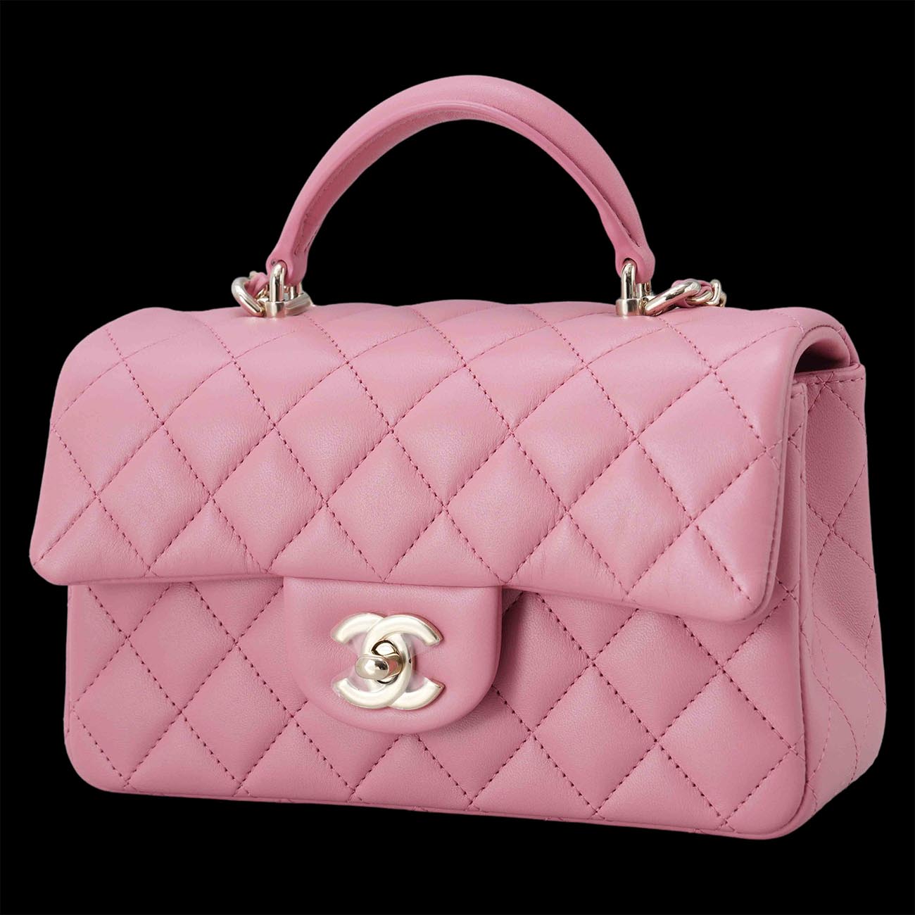 CHANEL(USED)샤넬 AS2431 뉴미니 탑핸들백