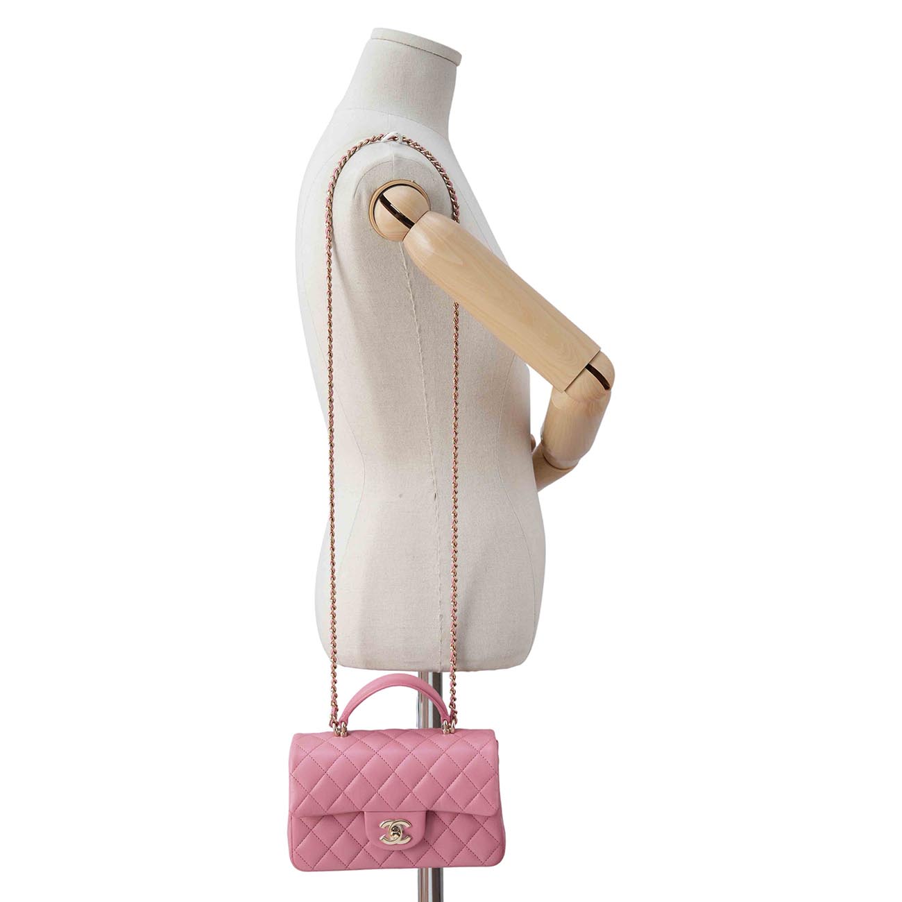 CHANEL(USED)샤넬 AS2431 뉴미니 탑핸들백