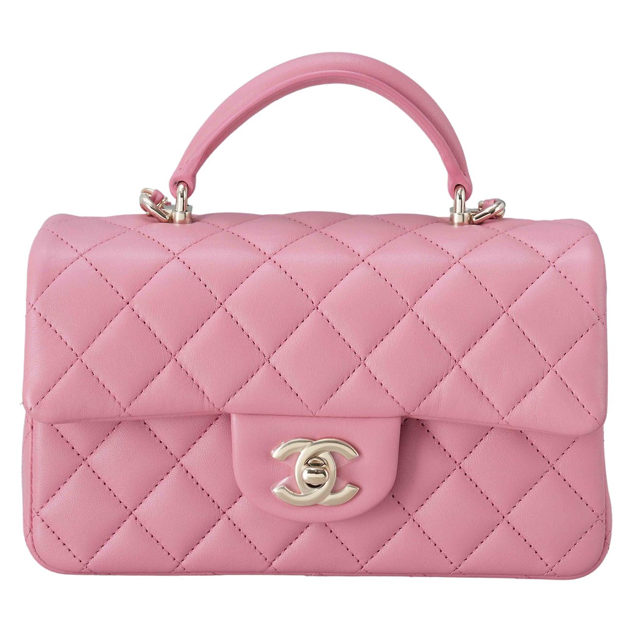 CHANEL(USED)샤넬 AS2431 뉴미니 탑핸들백