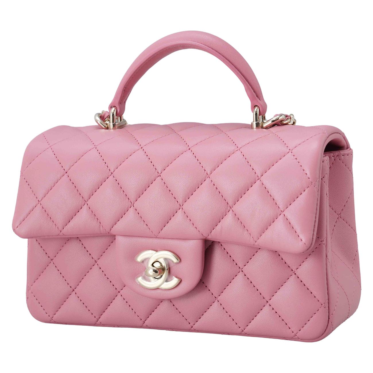CHANEL(USED)샤넬 AS2431 뉴미니 탑핸들백