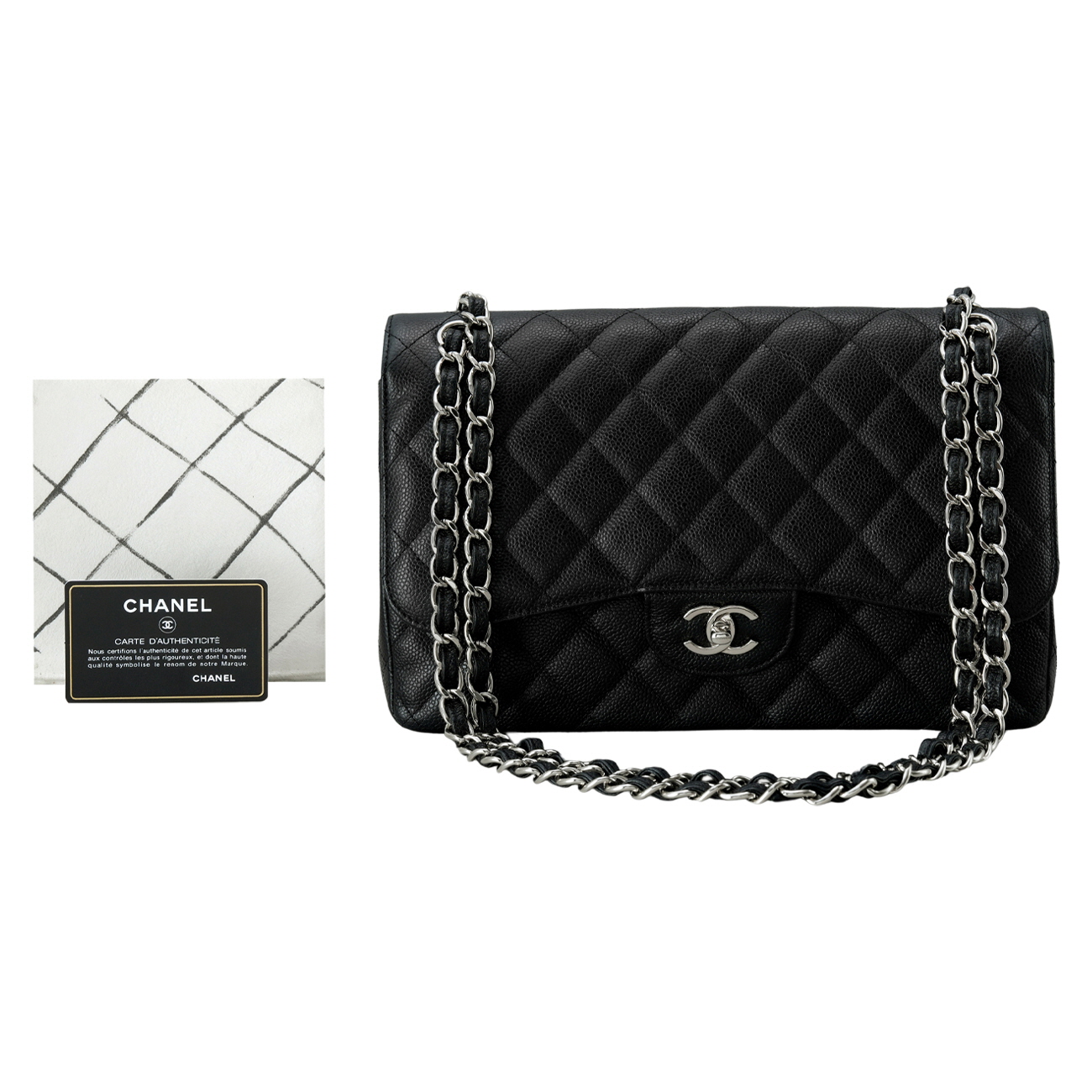 CHANEL(USED)샤넬 클래식 캐비어 라지 플랩백