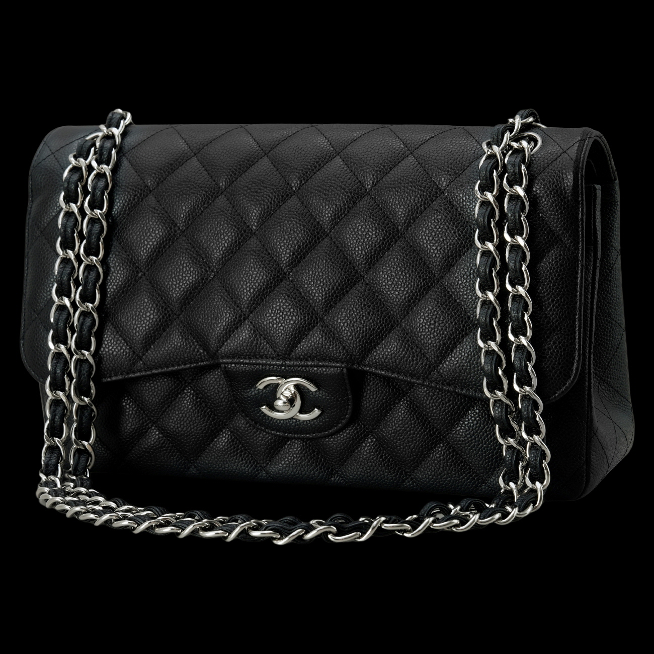 CHANEL(USED)샤넬 클래식 캐비어 라지 플랩백