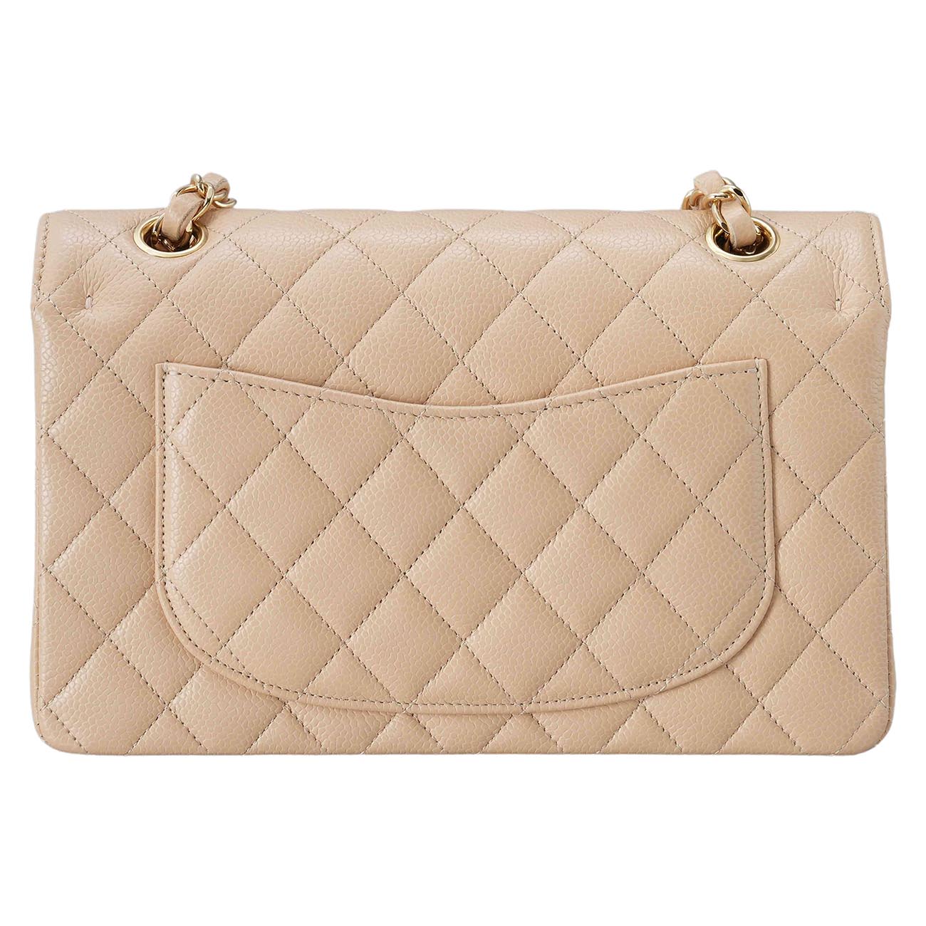 CHANEL(USED)샤넬 클래식 캐비어 스몰 플랩백 베이지