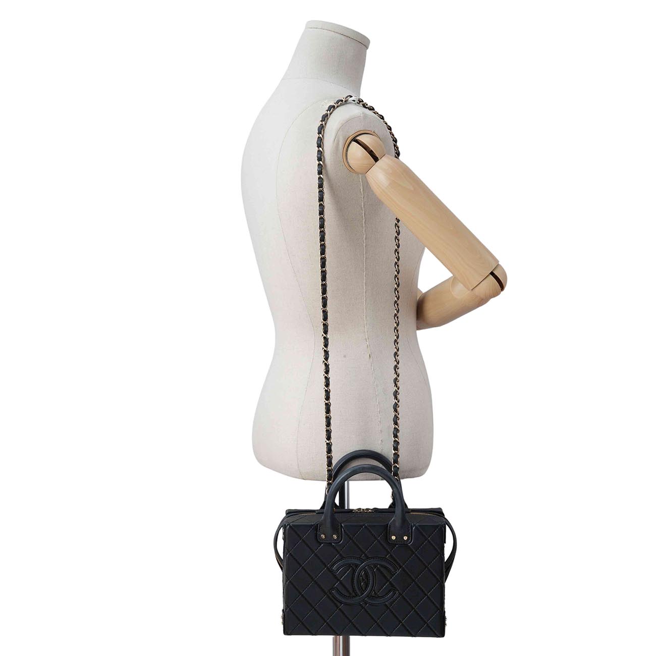 CHANEL(USED)샤넬 AS3345 시즌 베니티 코스메틱 케이스 탑핸들