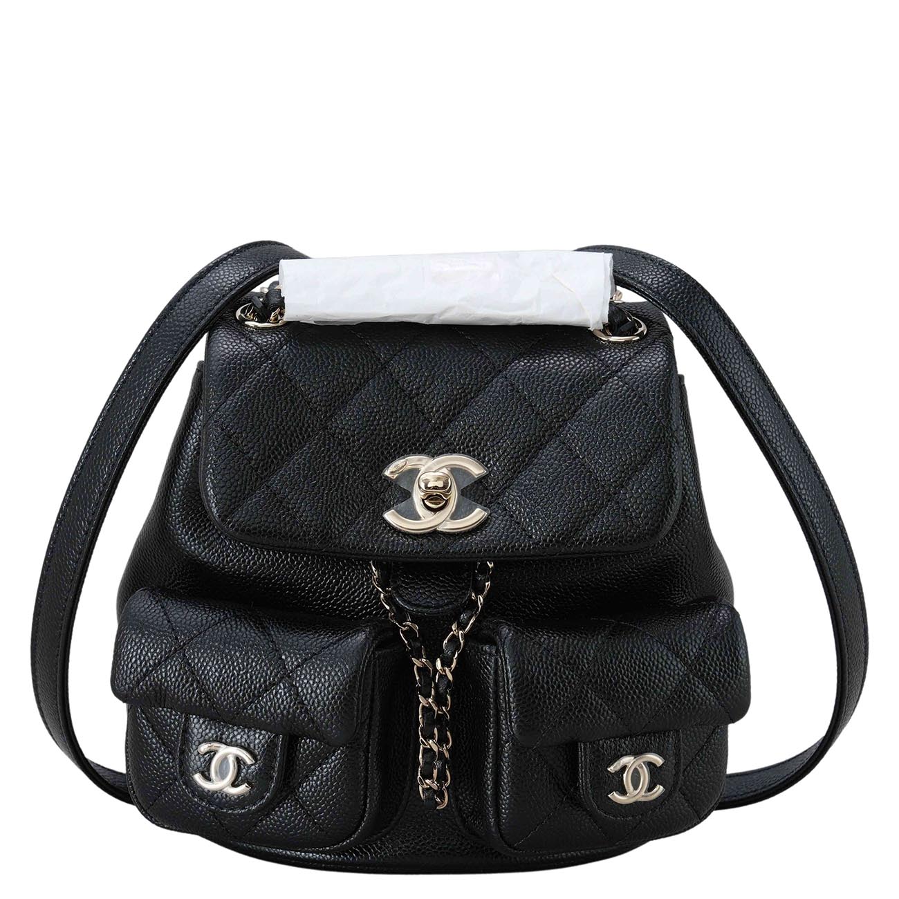 CHANEL(USED)샤넬 캐비어 투 포켓 듀마 백팩 스몰