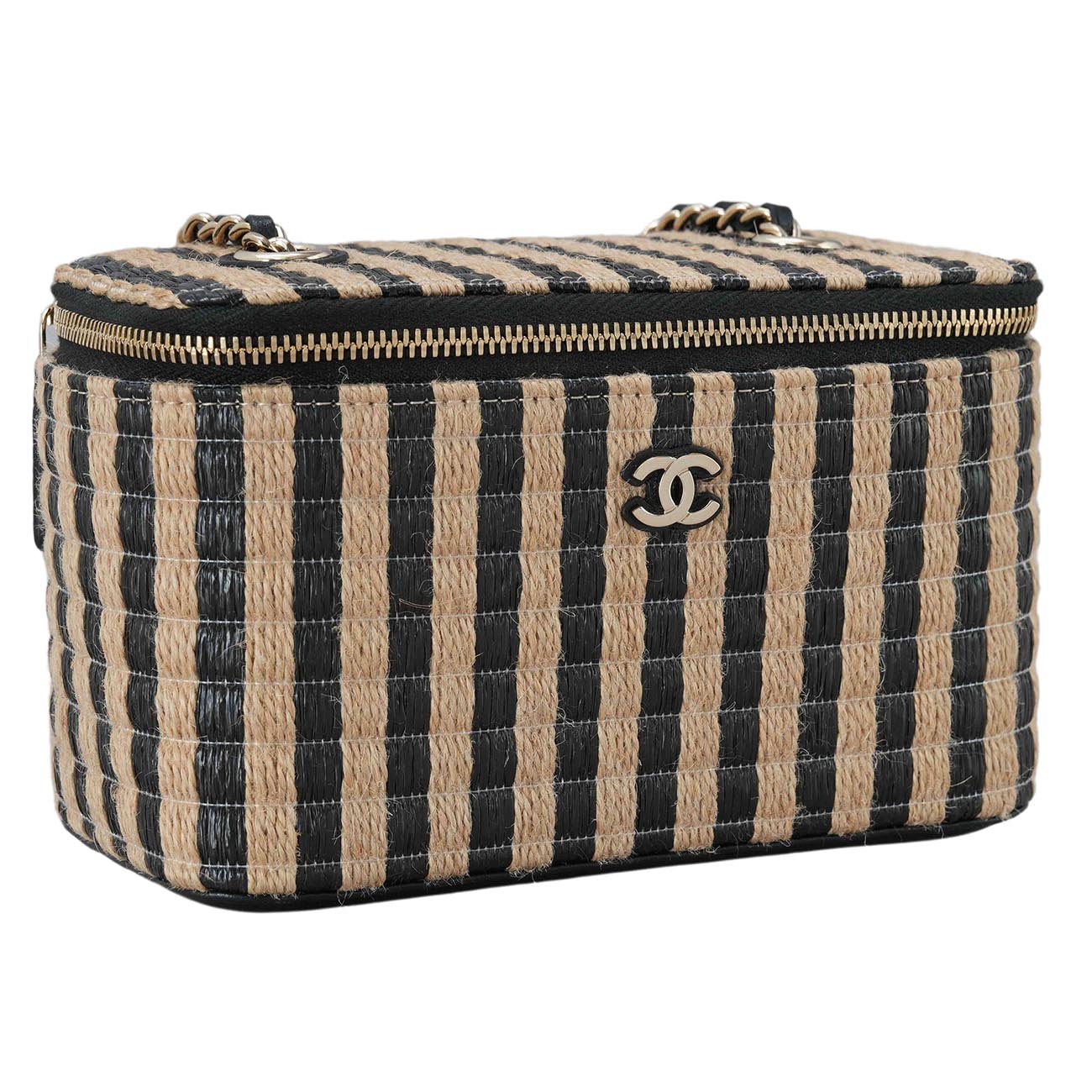 CHANEL(USED)샤넬 라피아 베니티 체인 크로스백