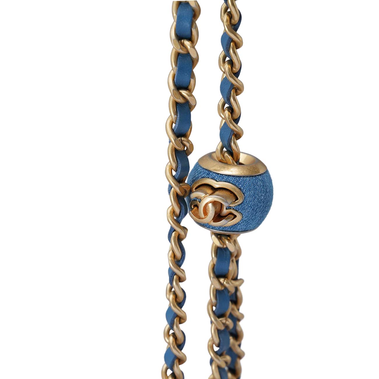 CHANEL(USED)샤넬 AP1447 정사각 데님 베니티 골든볼 체인백