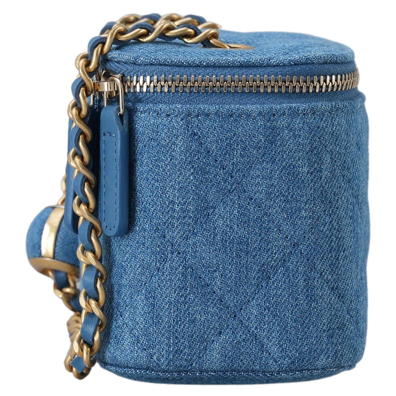CHANEL(USED)샤넬 AP1447 정사각 데님 베니티 골든볼 체인백