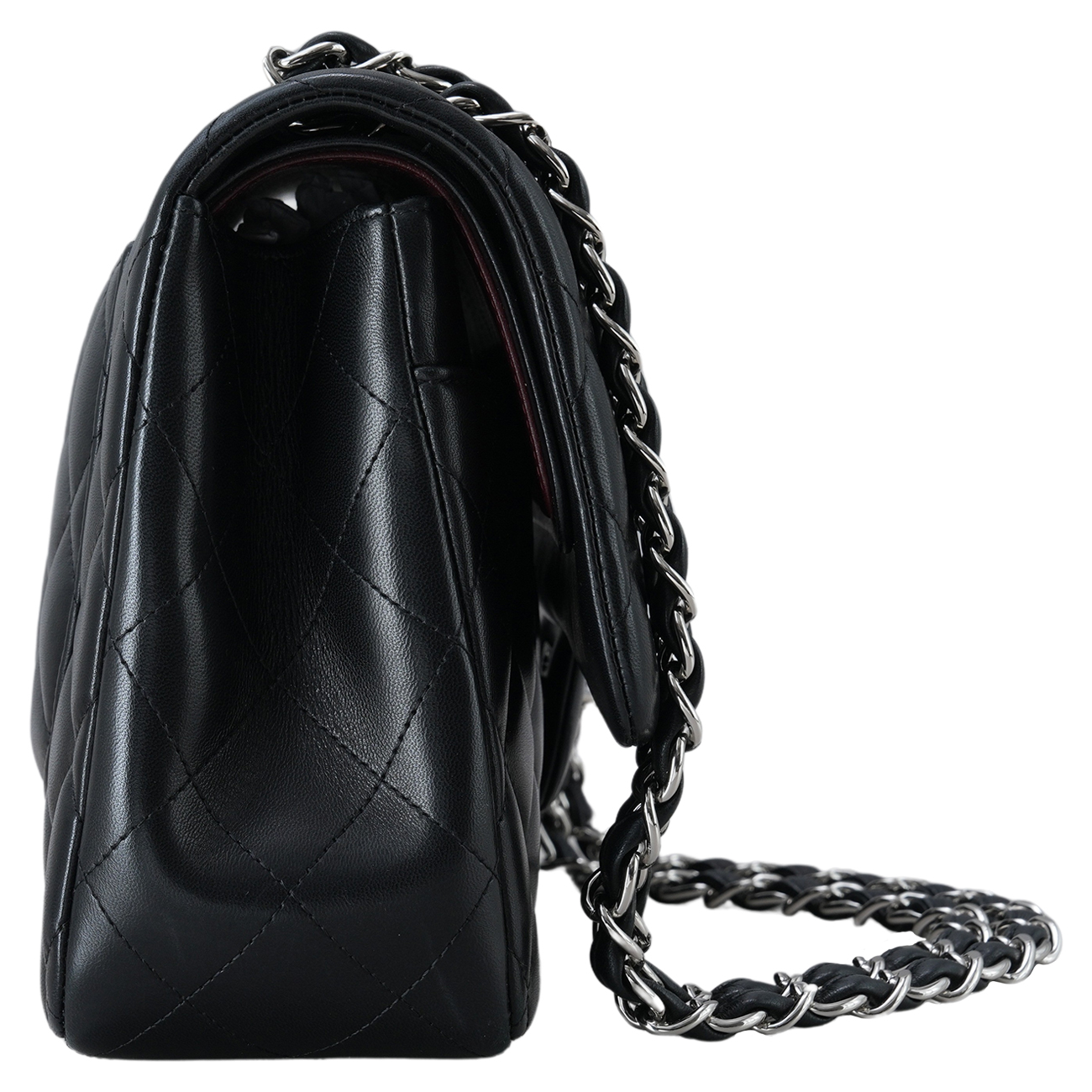 CHANEL(USED)샤넬 클래식 램스킨 라지 블랙 은장