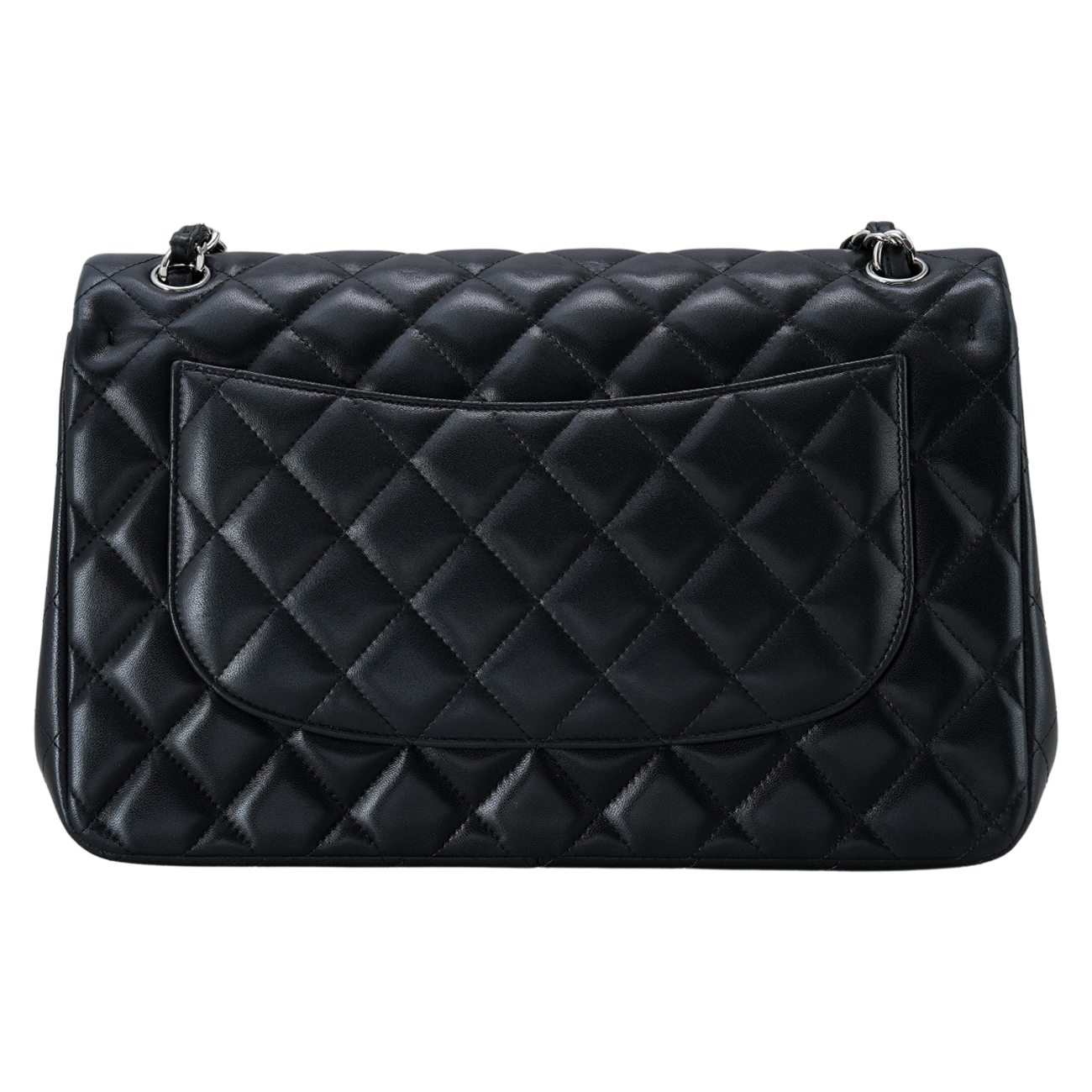 CHANEL(USED)샤넬 클래식 램스킨 라지 블랙 은장