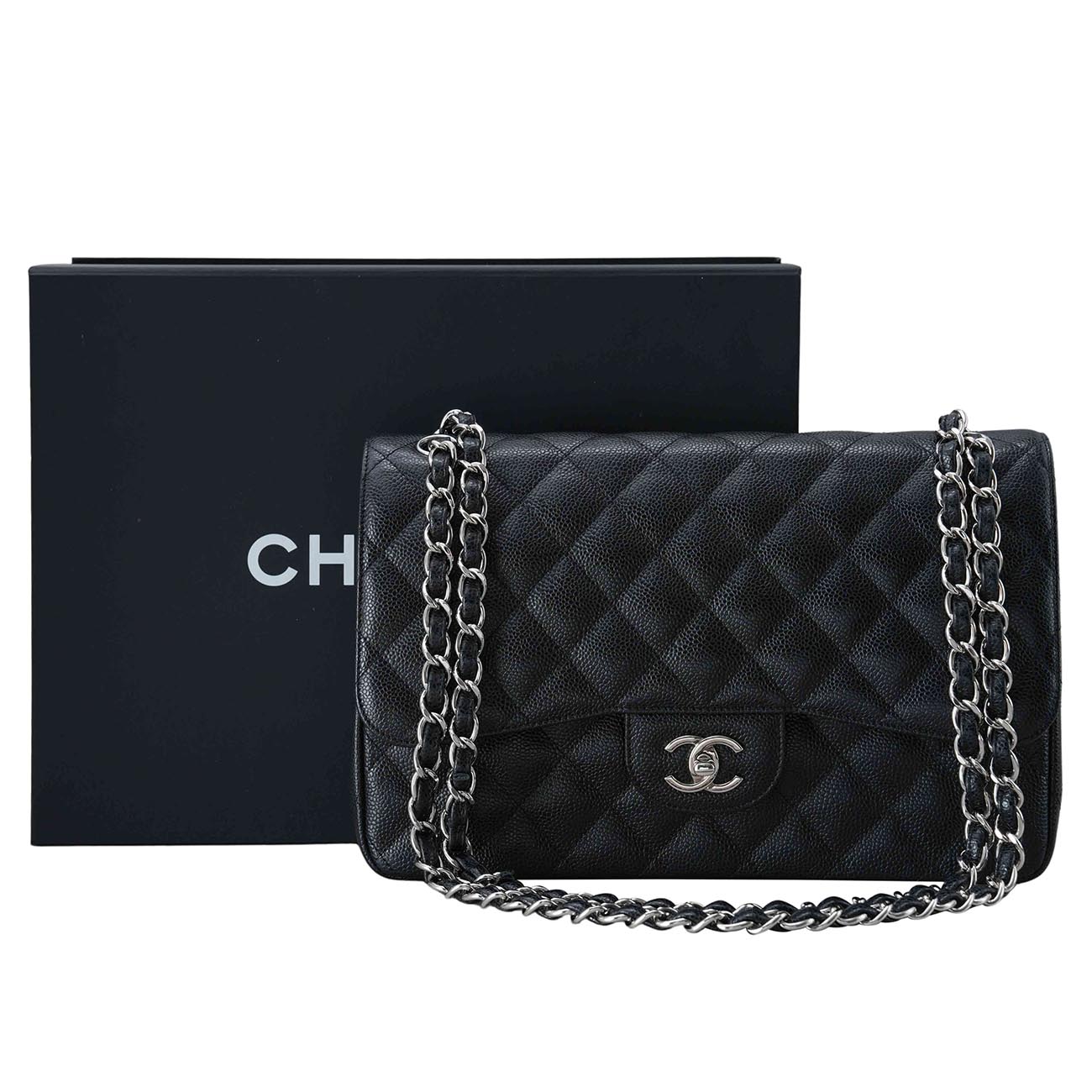 CHANEL(USED)샤넬 클래식 캐비어 라지 플랩백