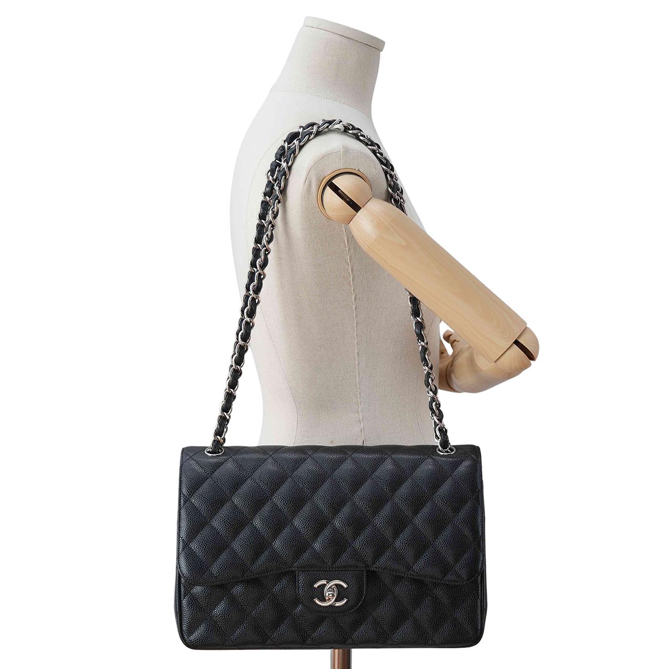 CHANEL(USED)샤넬 클래식 캐비어 라지 플랩백