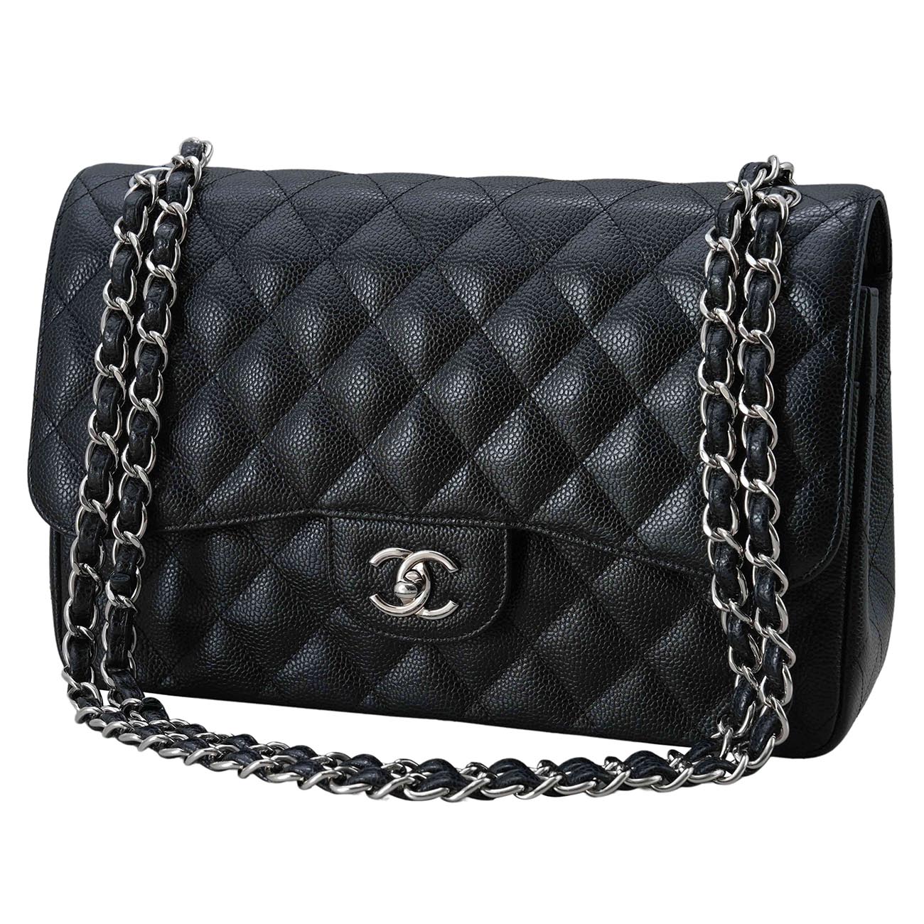 CHANEL(USED)샤넬 클래식 캐비어 라지 플랩백
