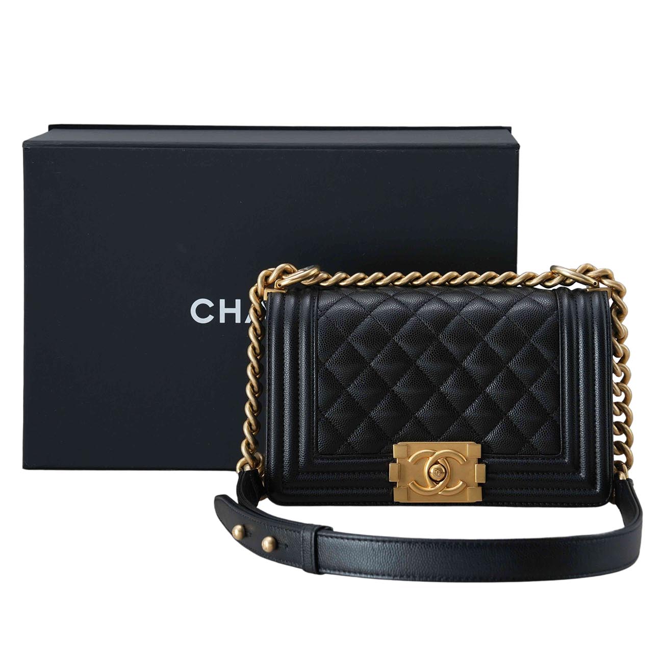 CHANEL(USED)샤넬 캐비어 보이샤넬 스몰 플랩백
