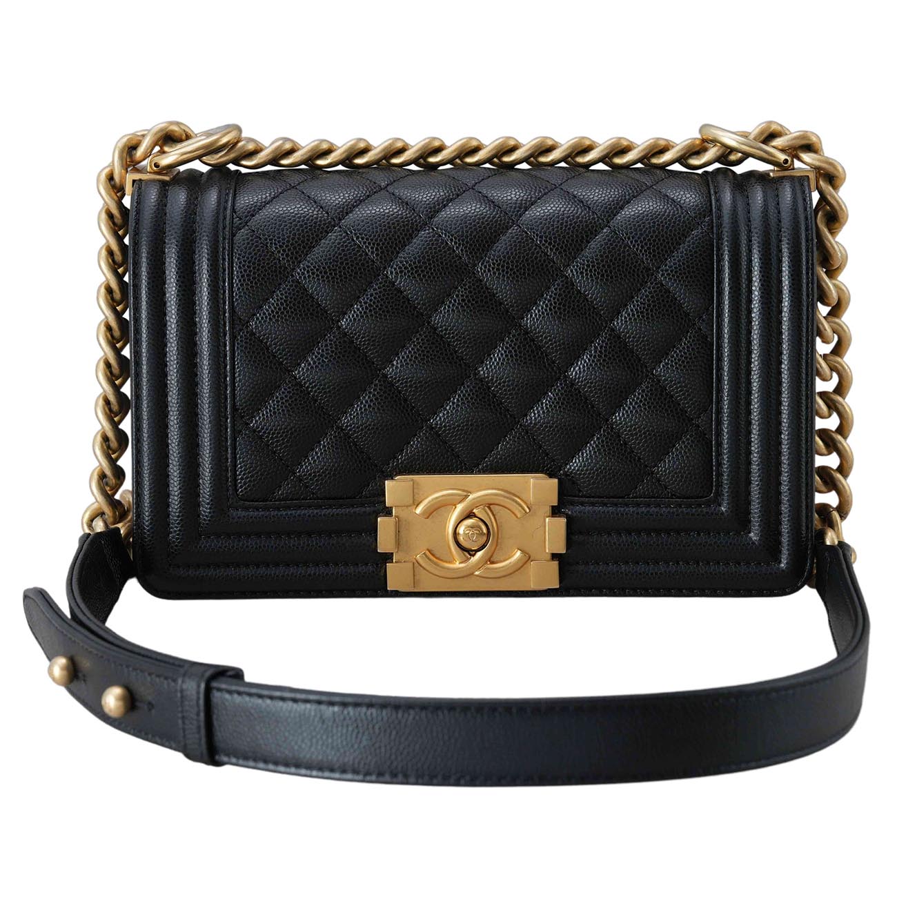 CHANEL(USED)샤넬 캐비어 보이샤넬 스몰 플랩백