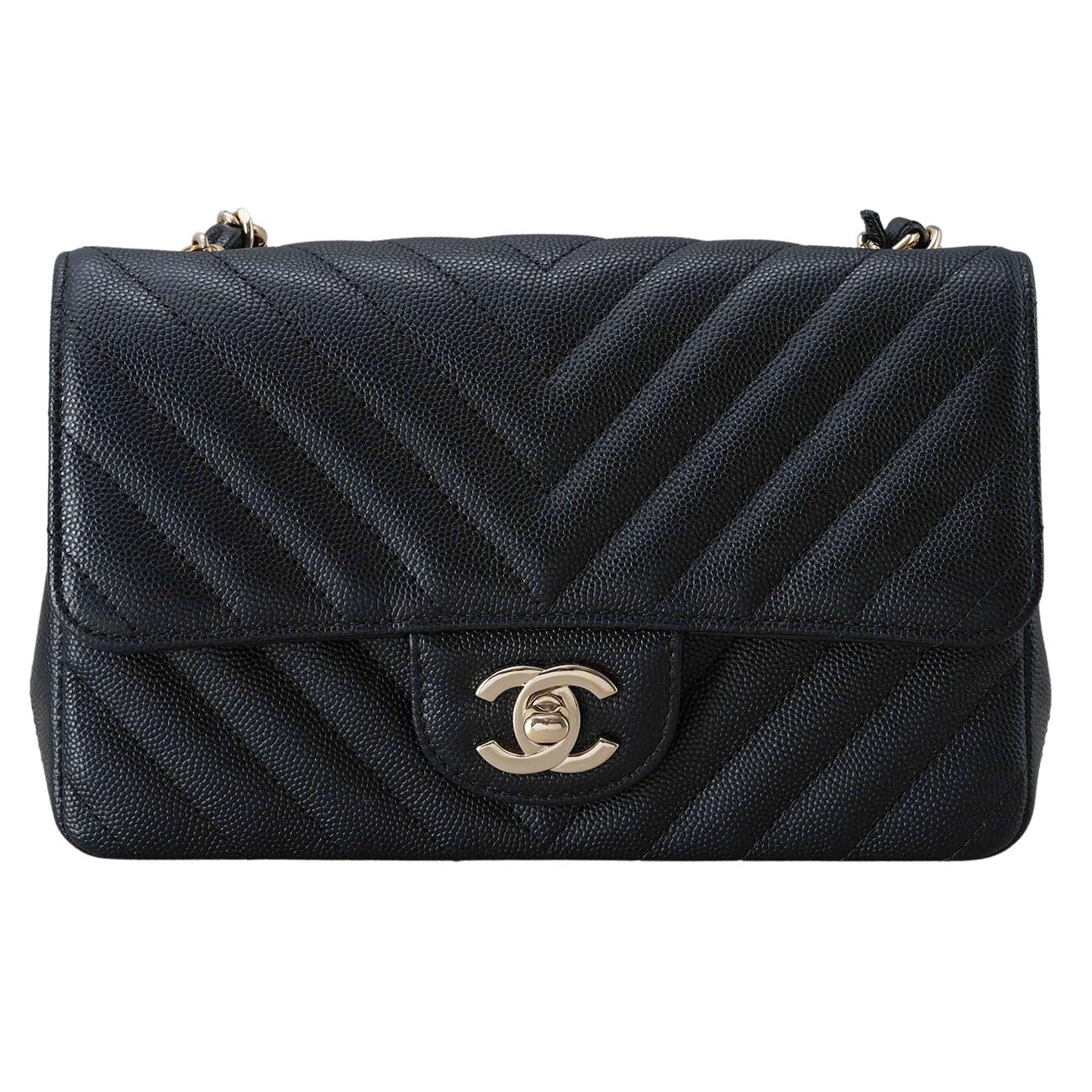 CHANEL(USED)샤넬 캐비어 쉐브론 뉴미니 플랩백