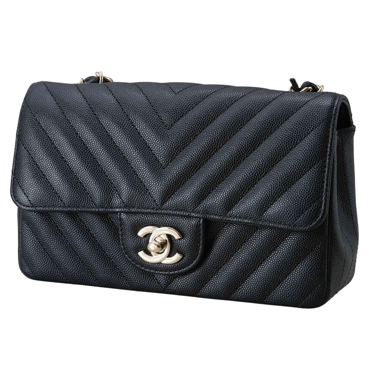 CHANEL(USED)샤넬 캐비어 쉐브론 뉴미니 플랩백