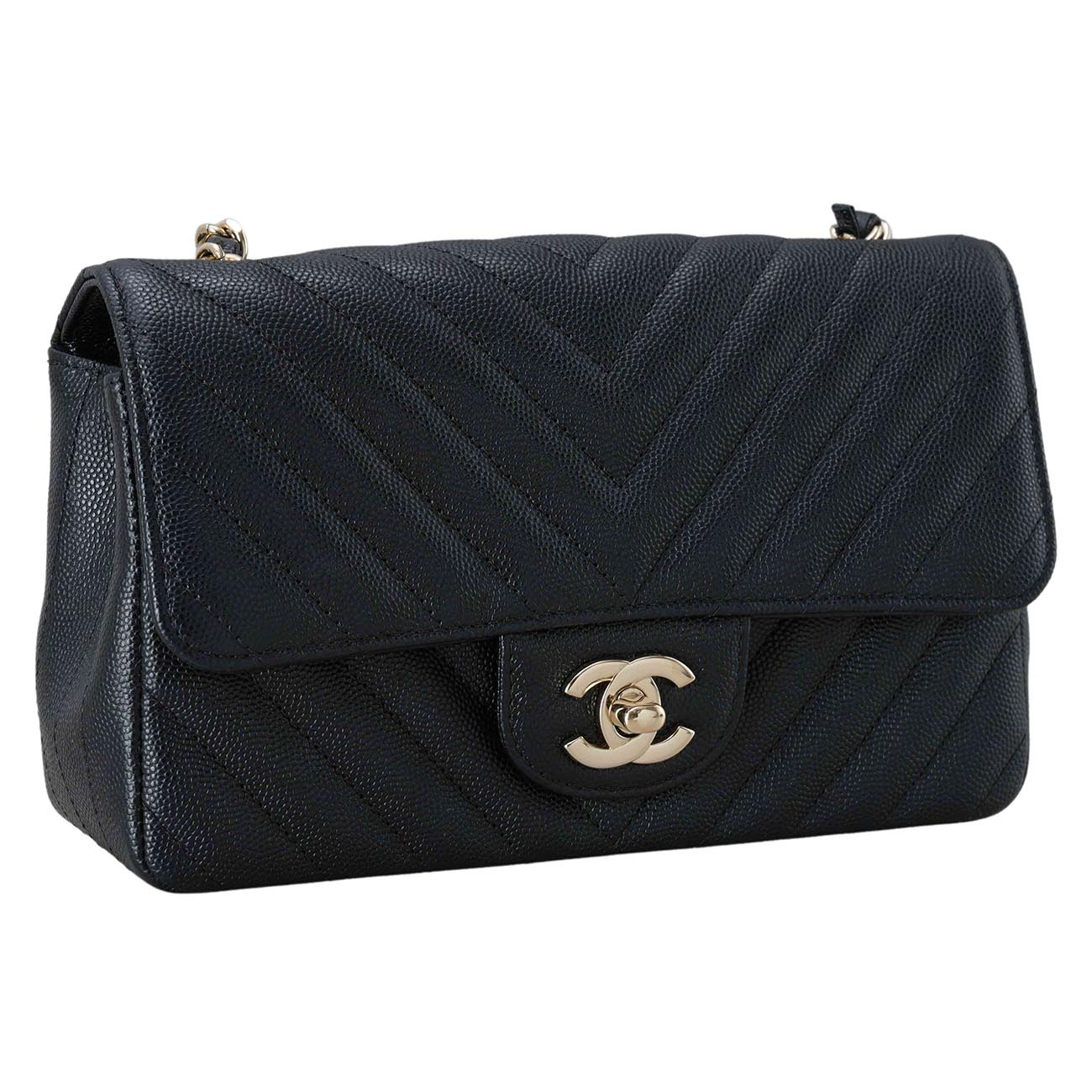 CHANEL(USED)샤넬 캐비어 쉐브론 뉴미니 플랩백