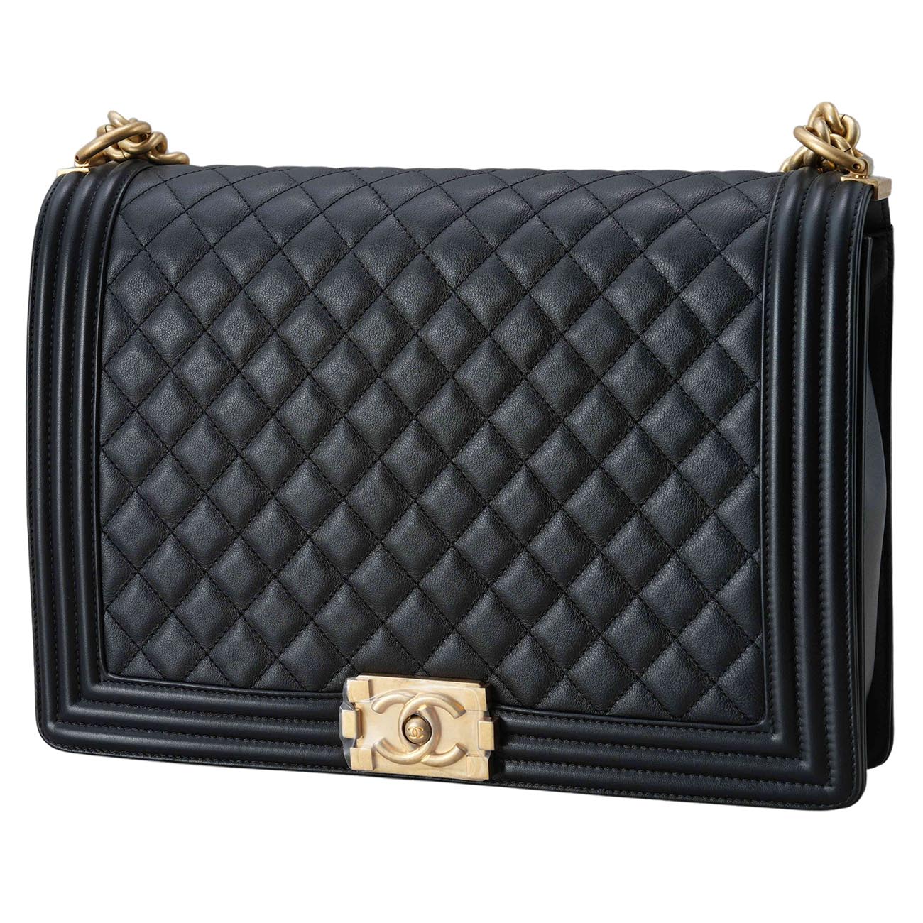 CHANEL(USED)샤넬 램스킨 보이샤넬 라지 플랩백