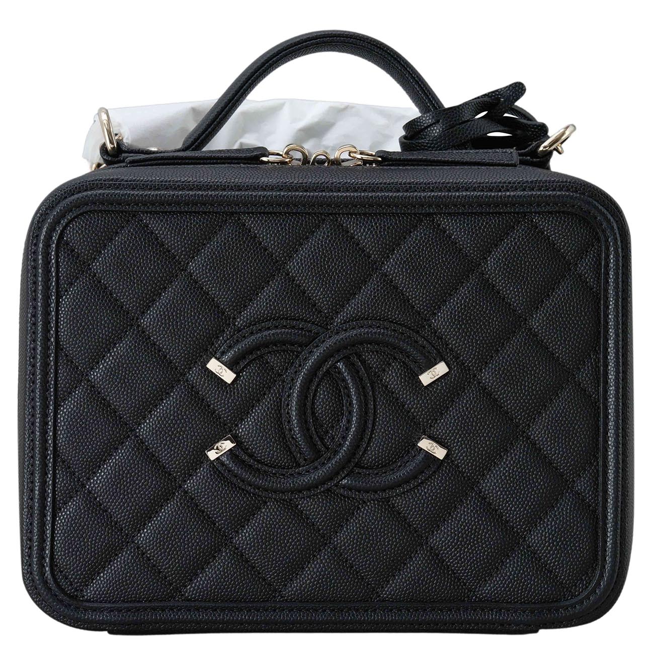 CHANEL(USED)샤넬 A93343 캐비어 코스메틱 케이스