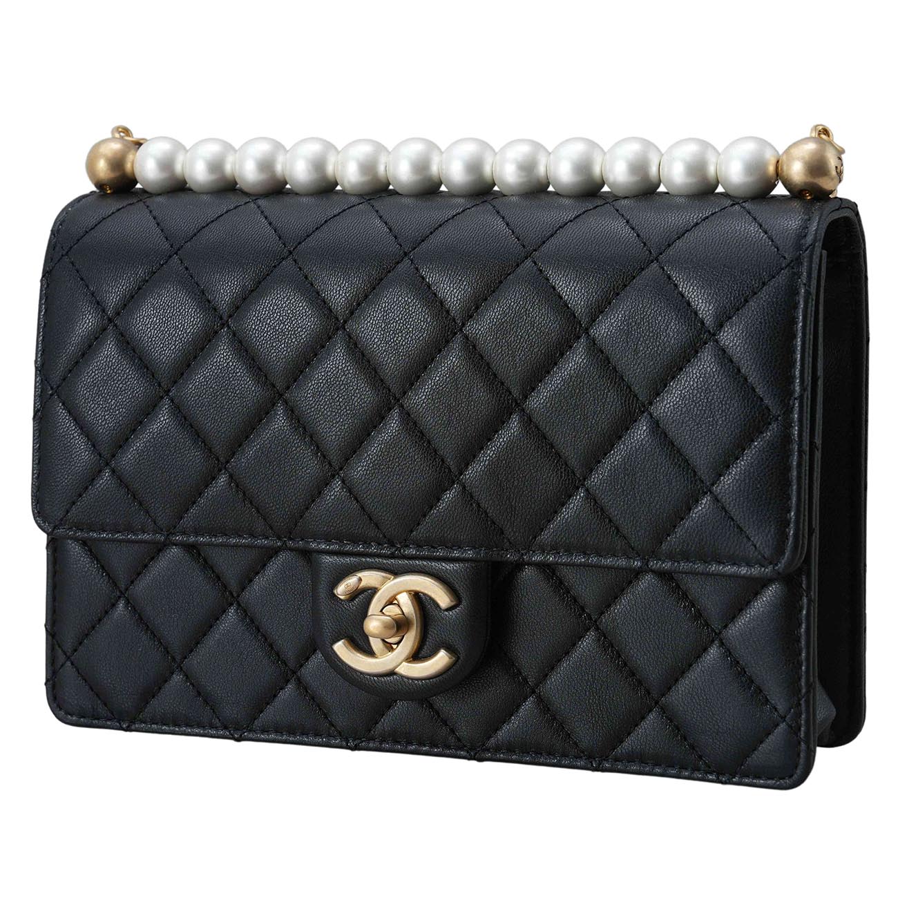 CHANEL(USED)샤넬 AS0585 시즌 진주 탑 펄 체인 플랩백